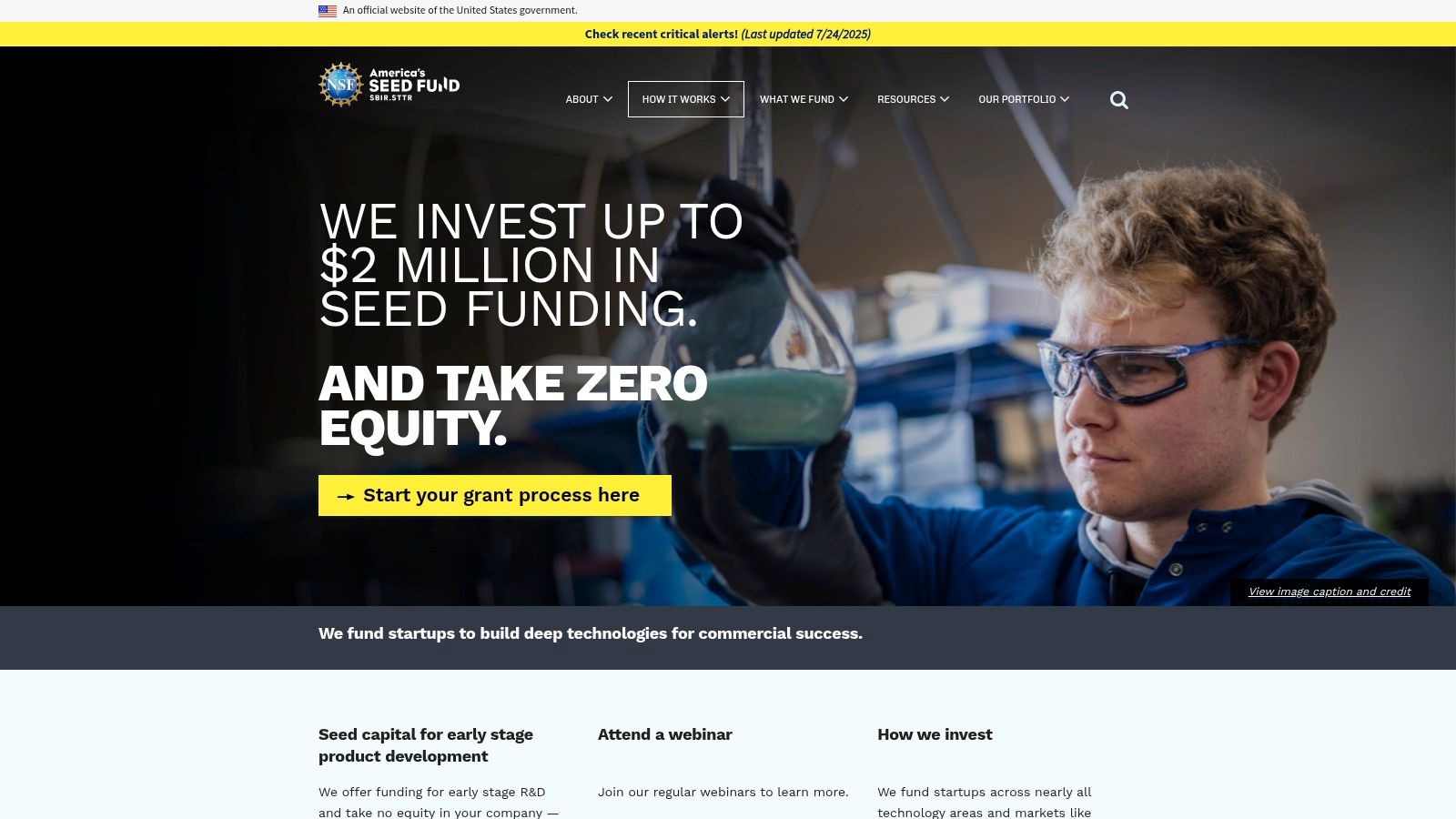 NSF America’s Seed Fund (NSF SBIR/STTR)
