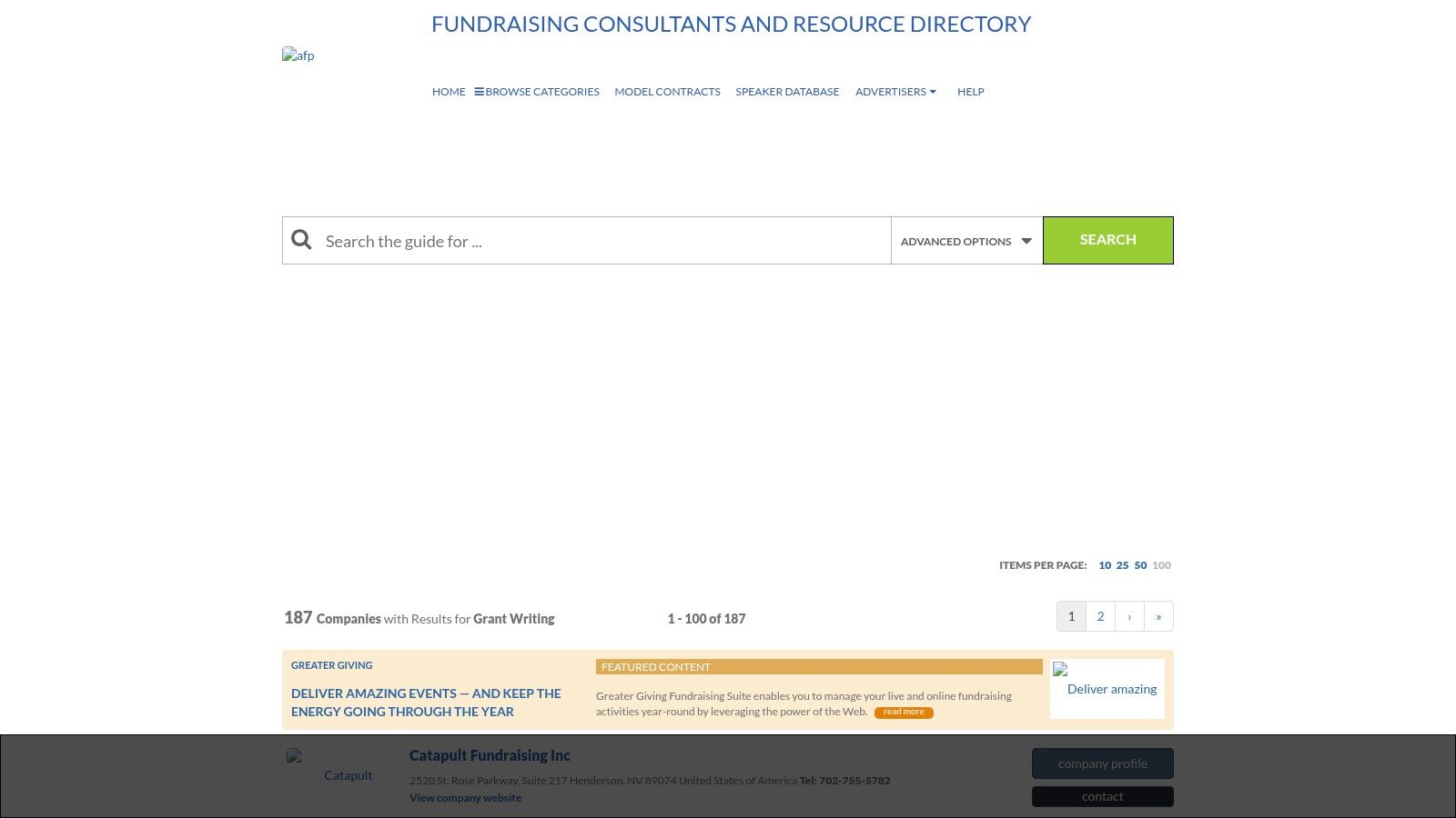 Fundraising Consultants and Resource Directory