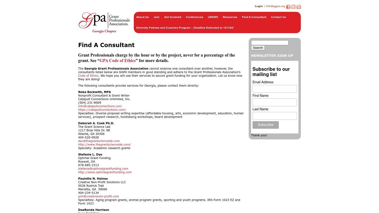Georgia Grant Professionals Association (GGPA)