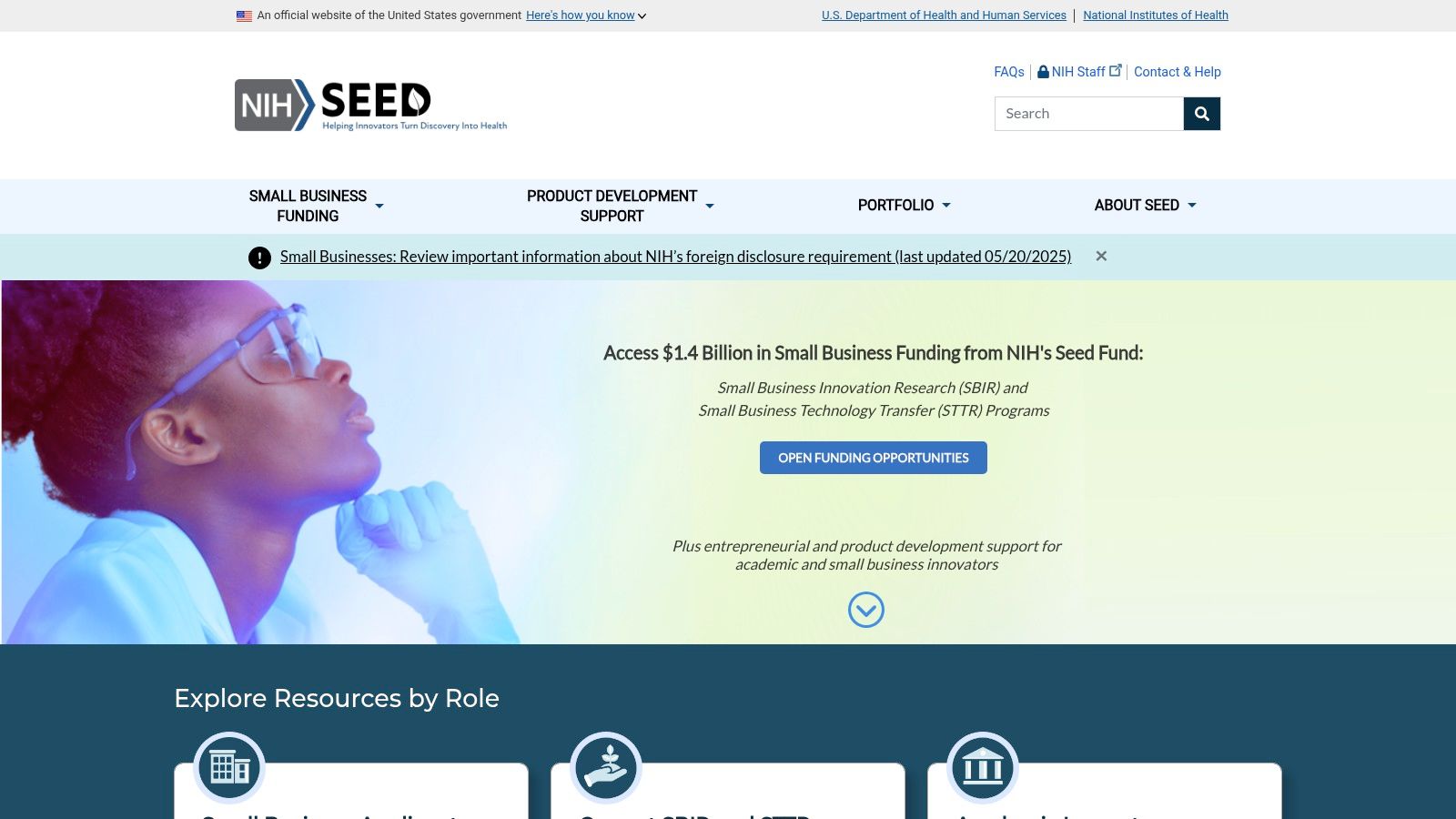 NIH SEED (NIH SBIR/STTR)