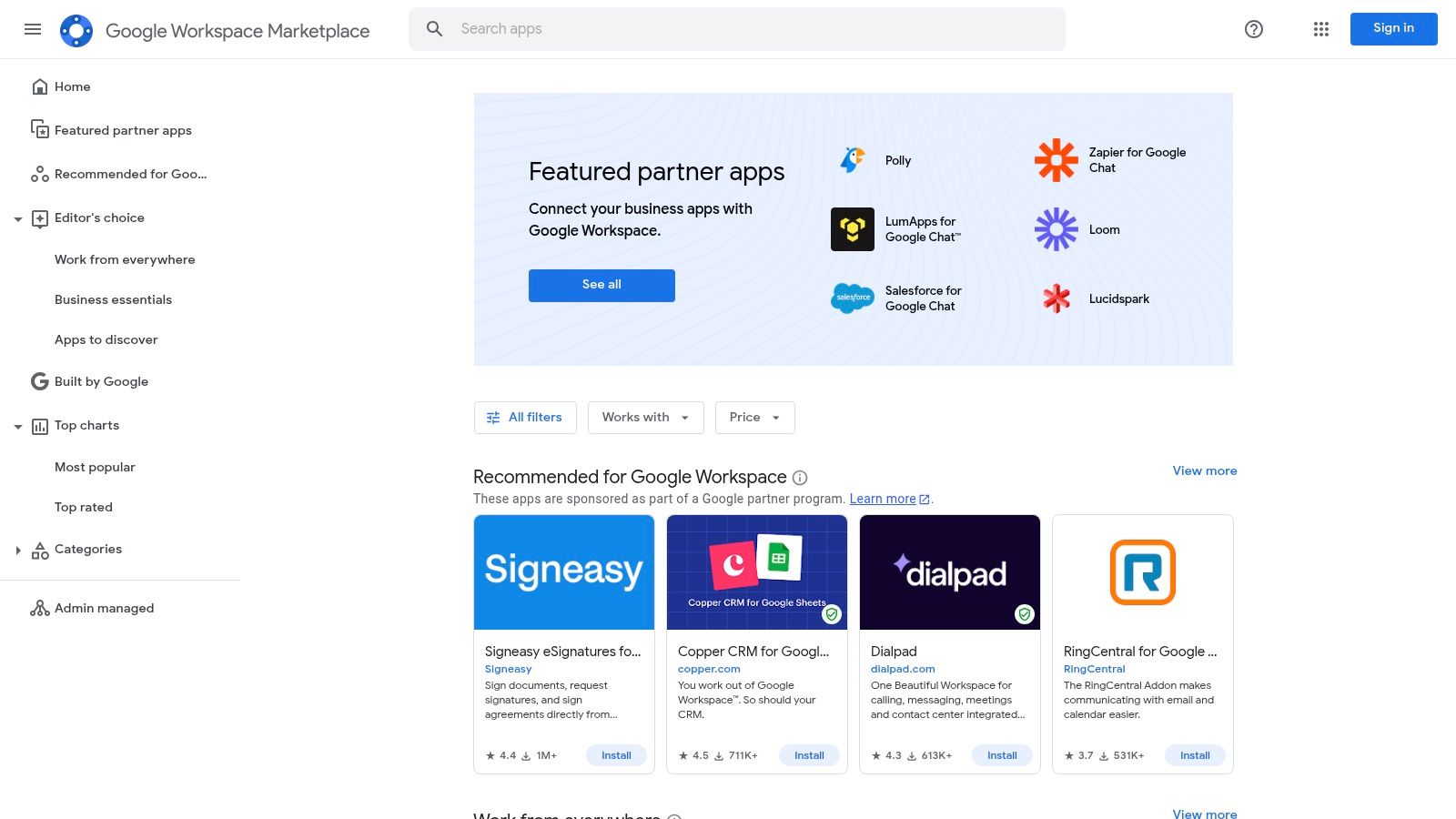 Google Workspace Marketplace