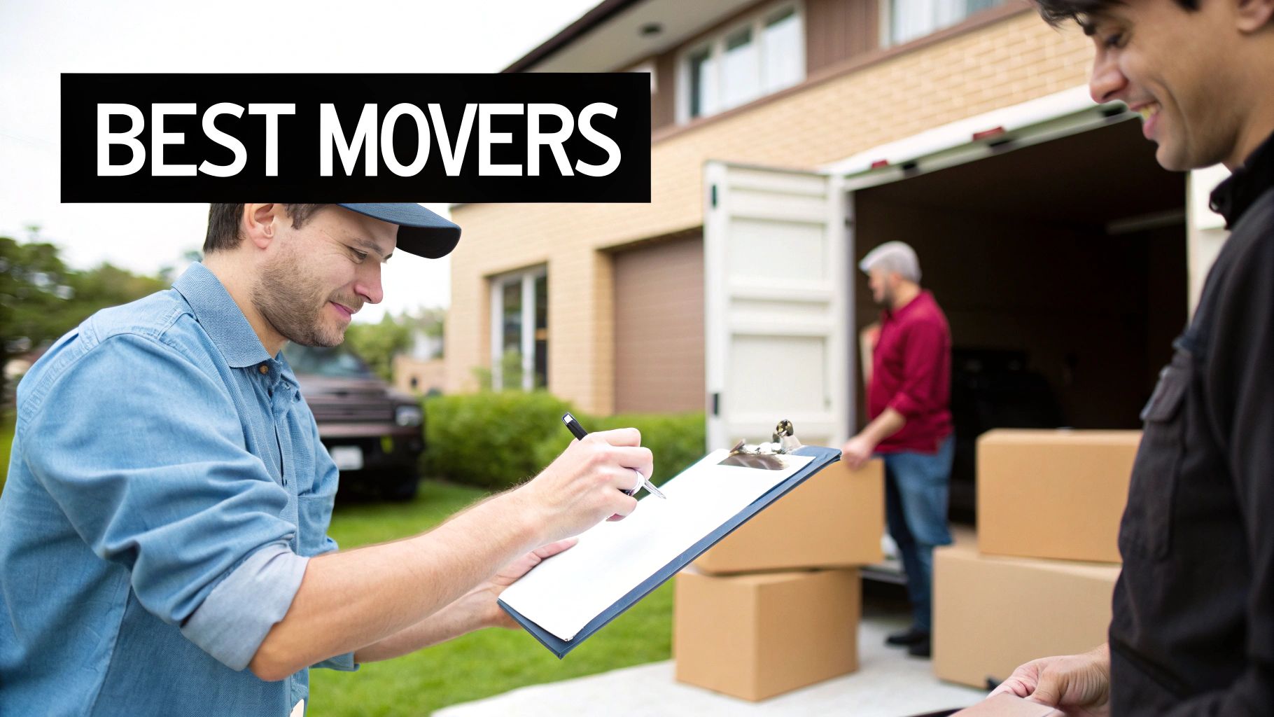 A family happily unpacking boxes in their new home, symbolising the financial and lifestyle benefits of a well-planned move.
