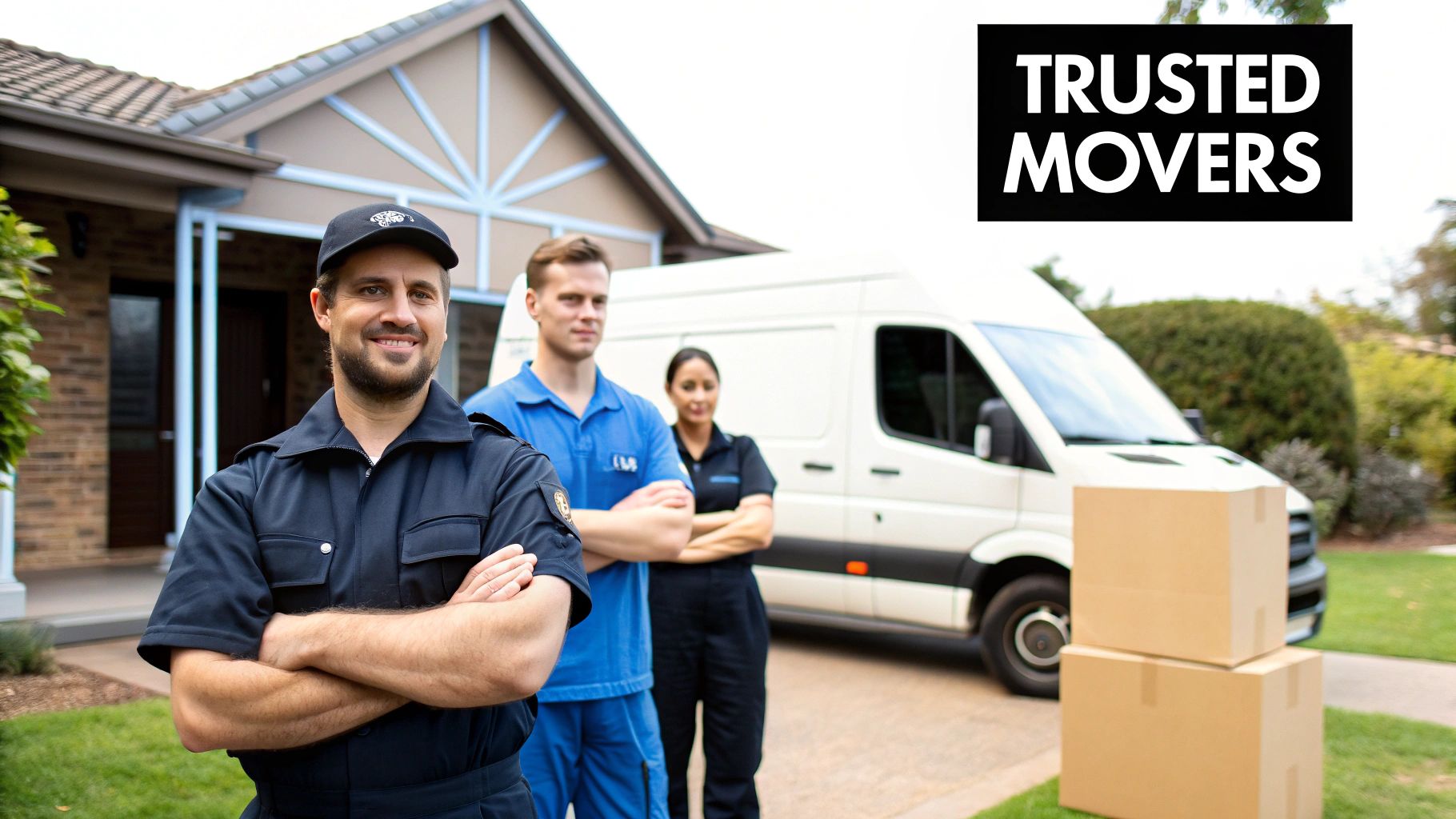 A moving company employee giving a quote to a client in Melbourne