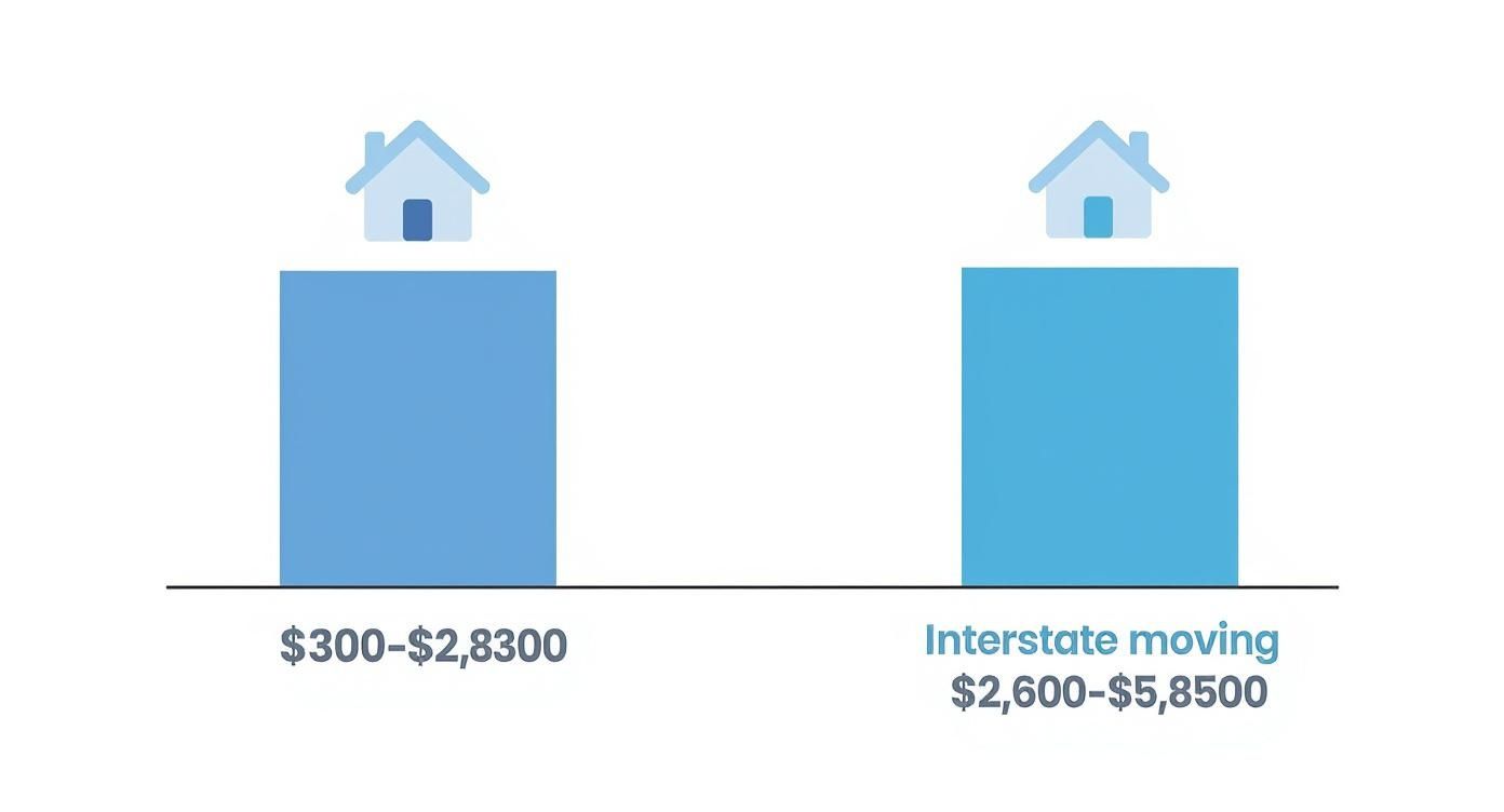 Infographic about cost of moving