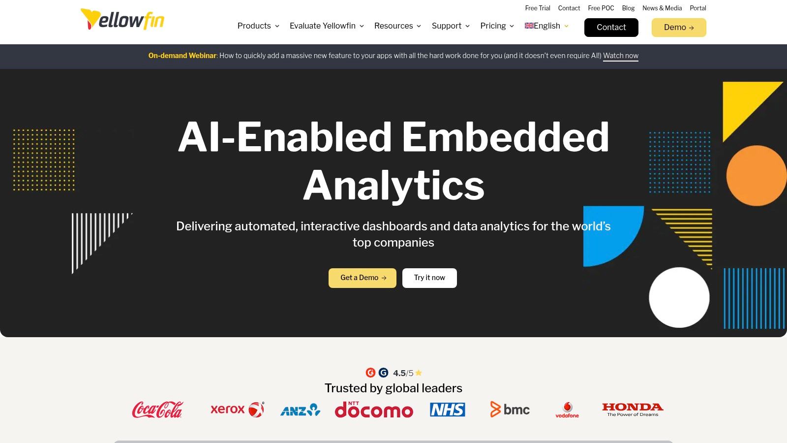 Yellowfin BI Embedded Analytics