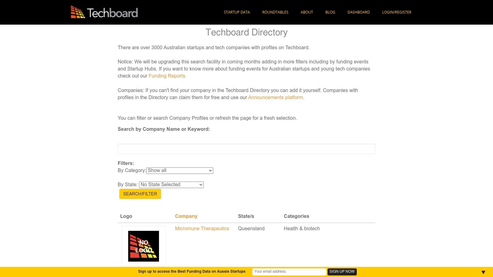 Techboard – Australian Startup & Tech Company Directory