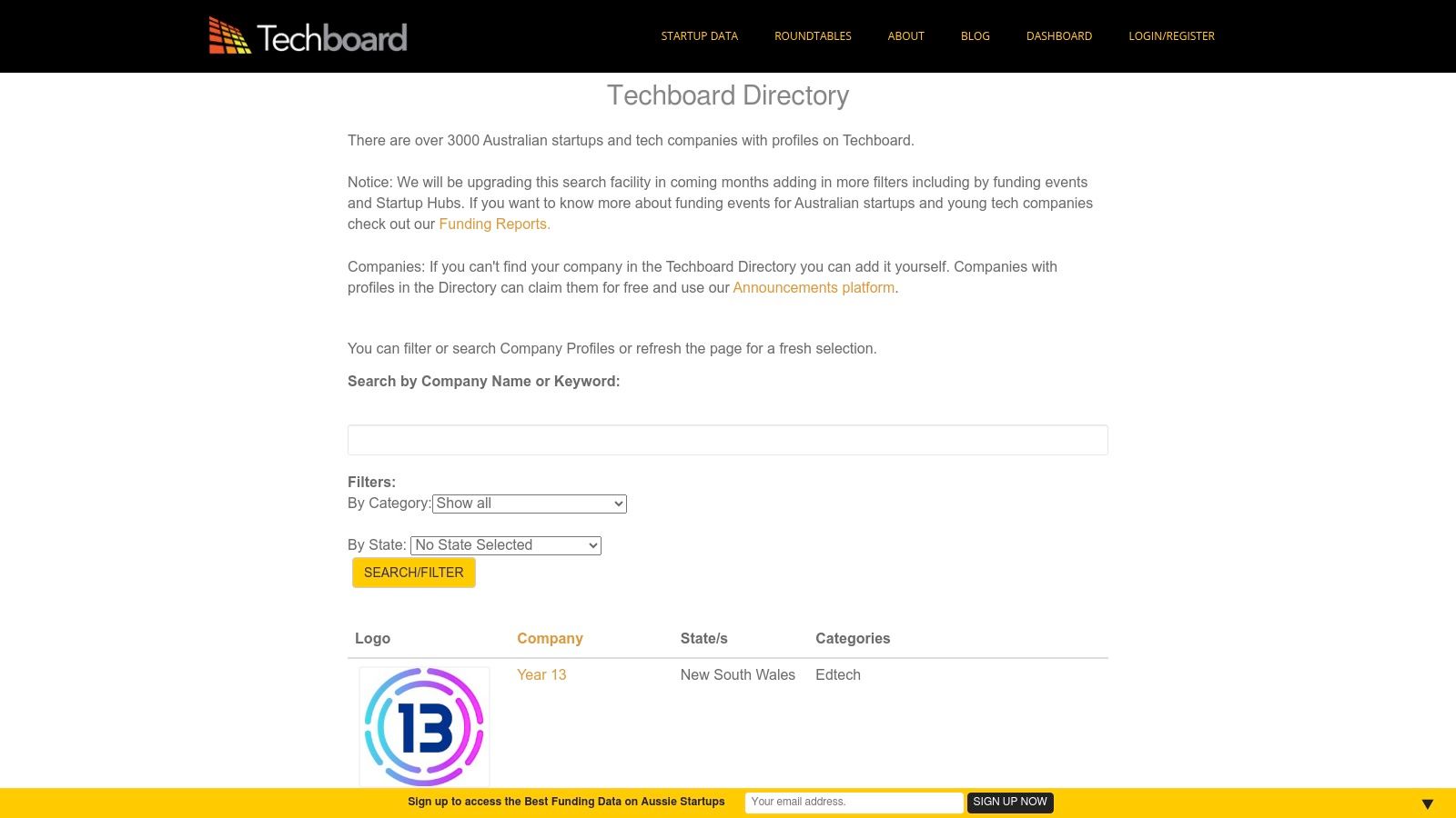 Techboard – Australian Startup & Tech Directory