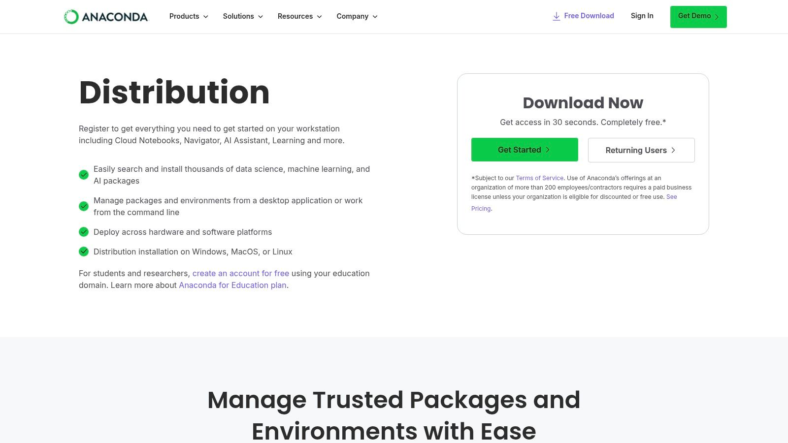 Anaconda Distribution (and Anaconda.org)