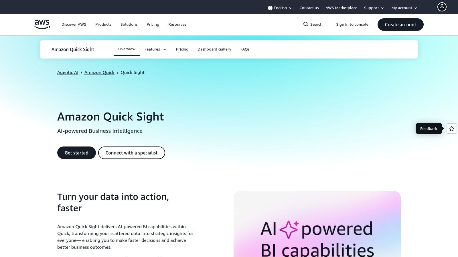 Amazon QuickSight / Amazon Quick (Quick Suite)