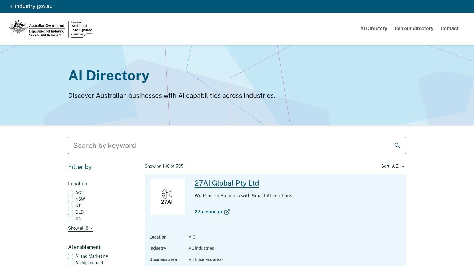 National AI Centre (NAIC) – AI Directory