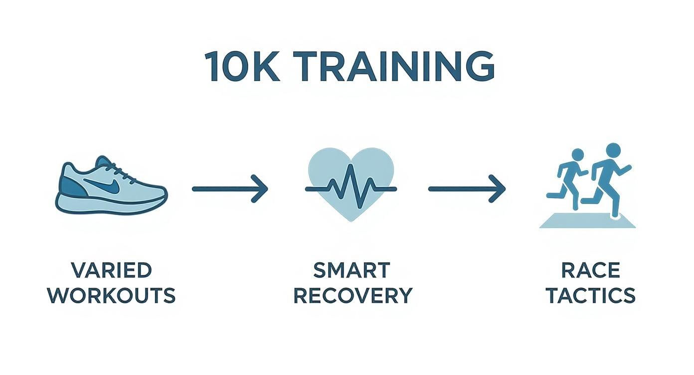 Infographic about 10k training plan intermediate
