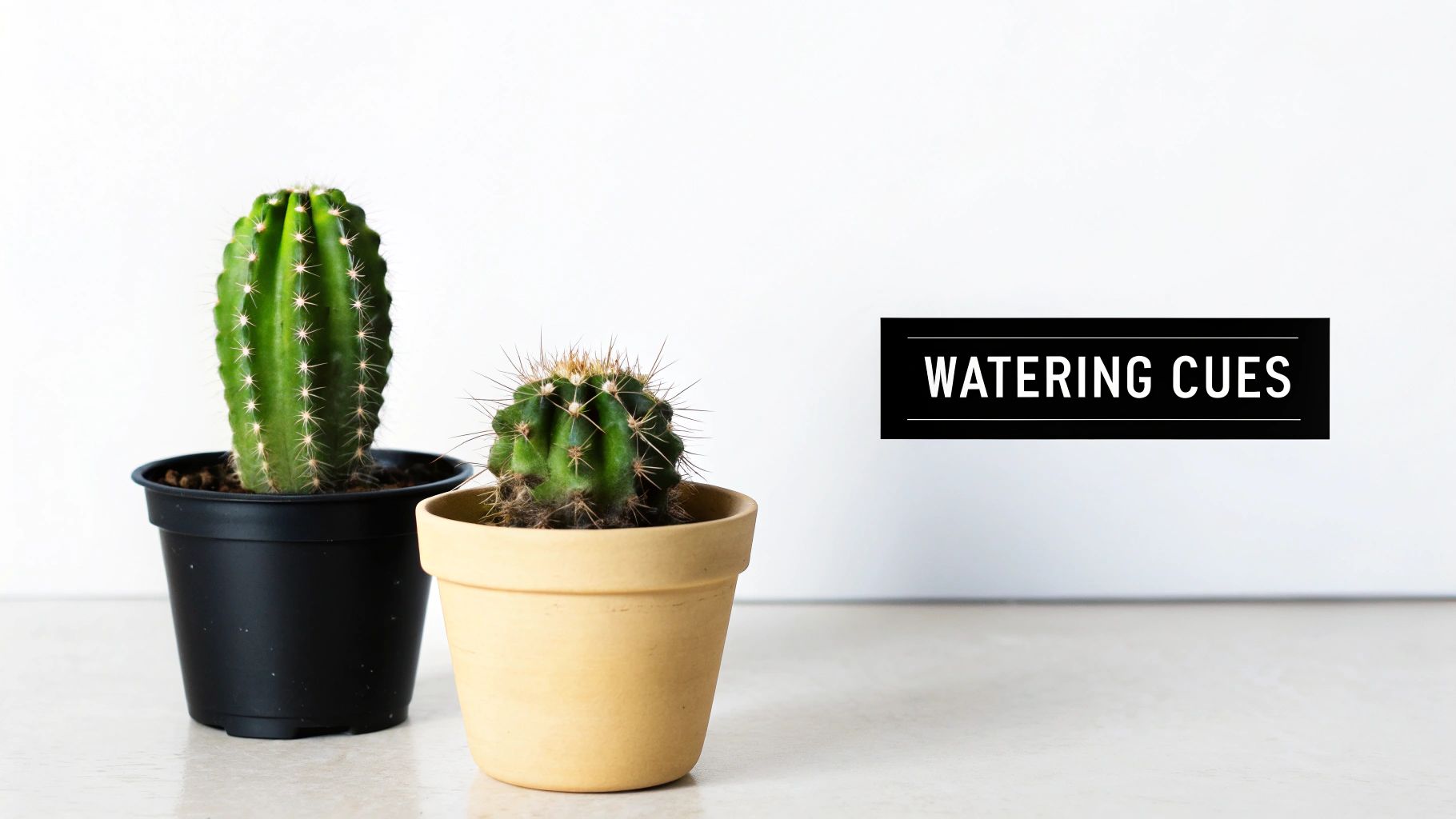 A cactus showing signs of needing water