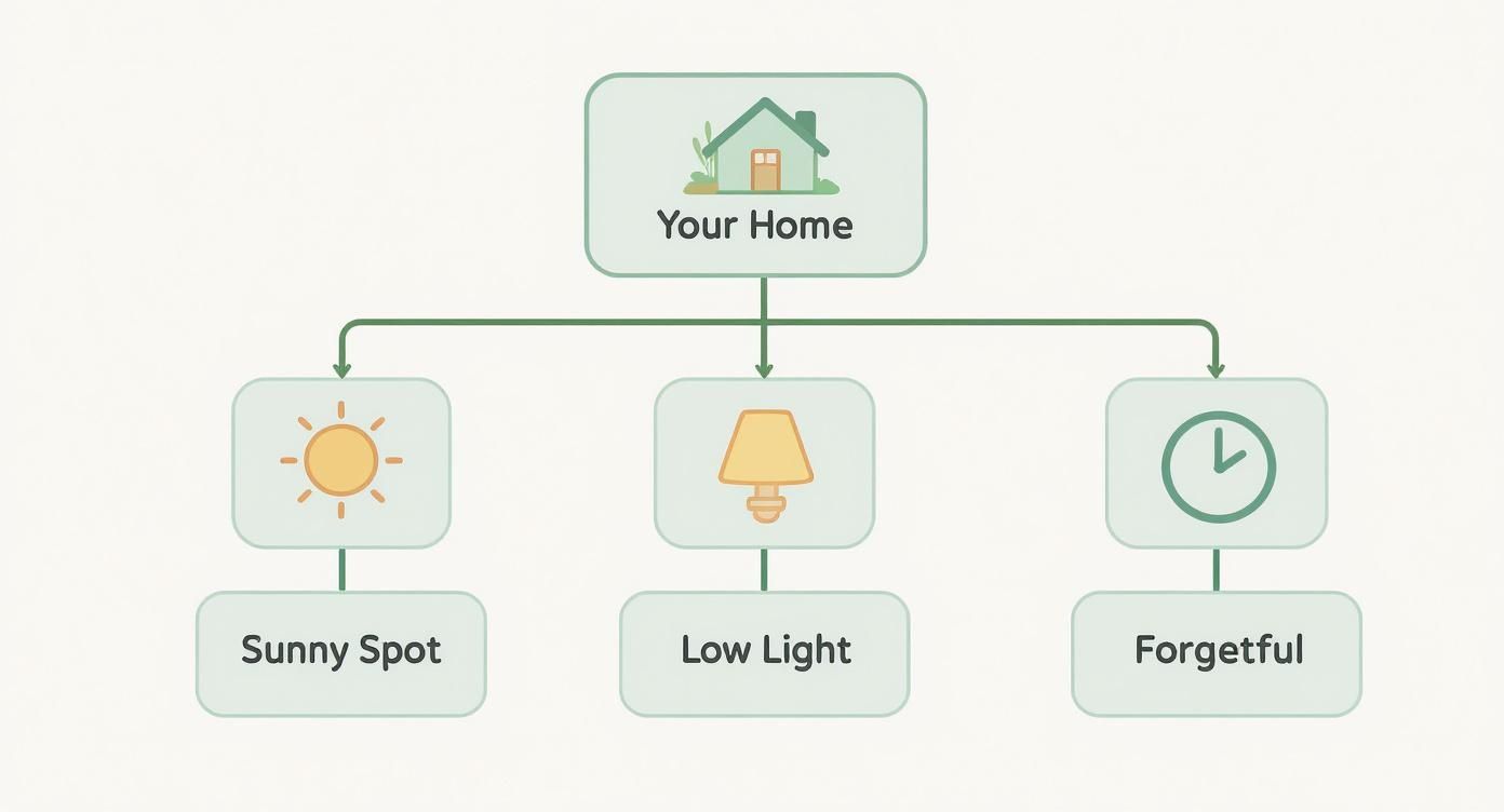 Infographic about types of indoor succulents