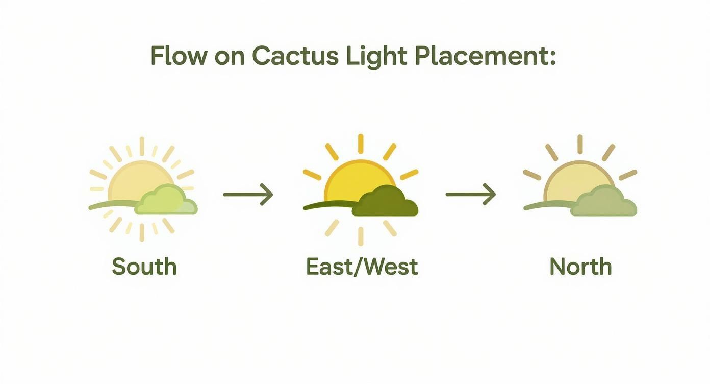 Infographic about care of cactus plants indoors