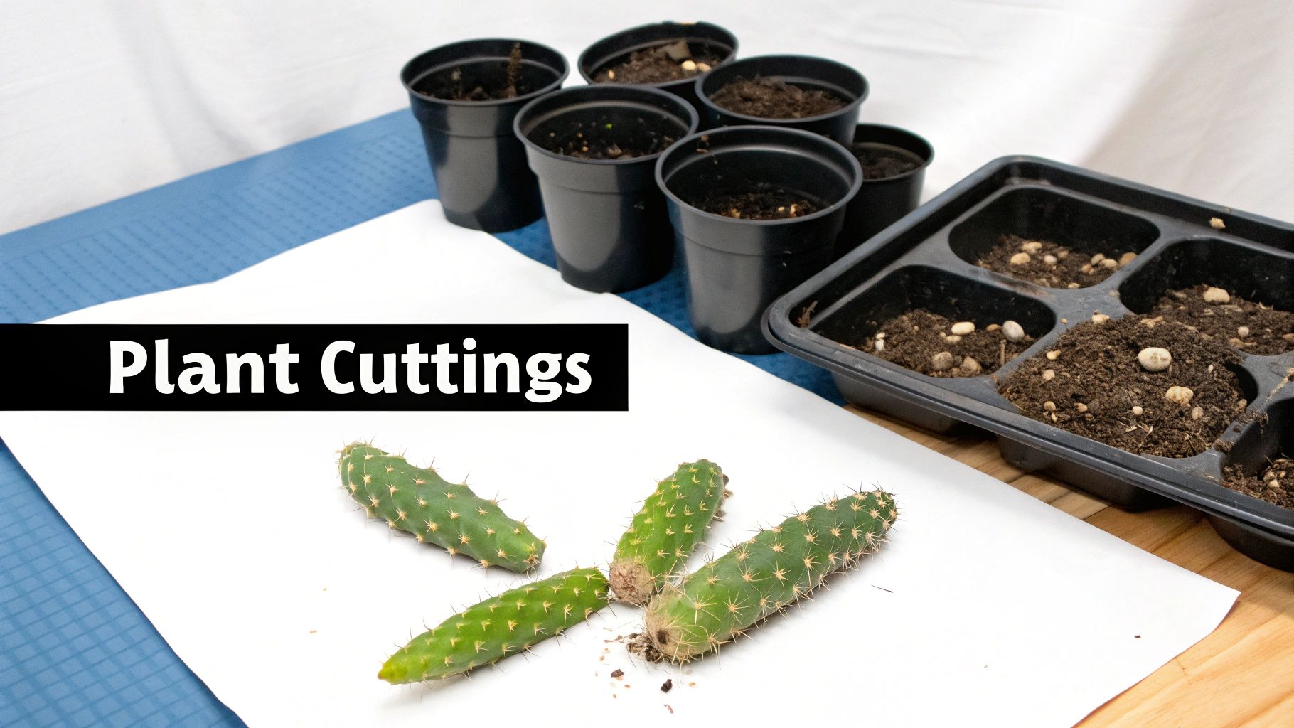 A person's hands inspecting the roots of a small cactus, highlighting the diagnosis process for plant health.