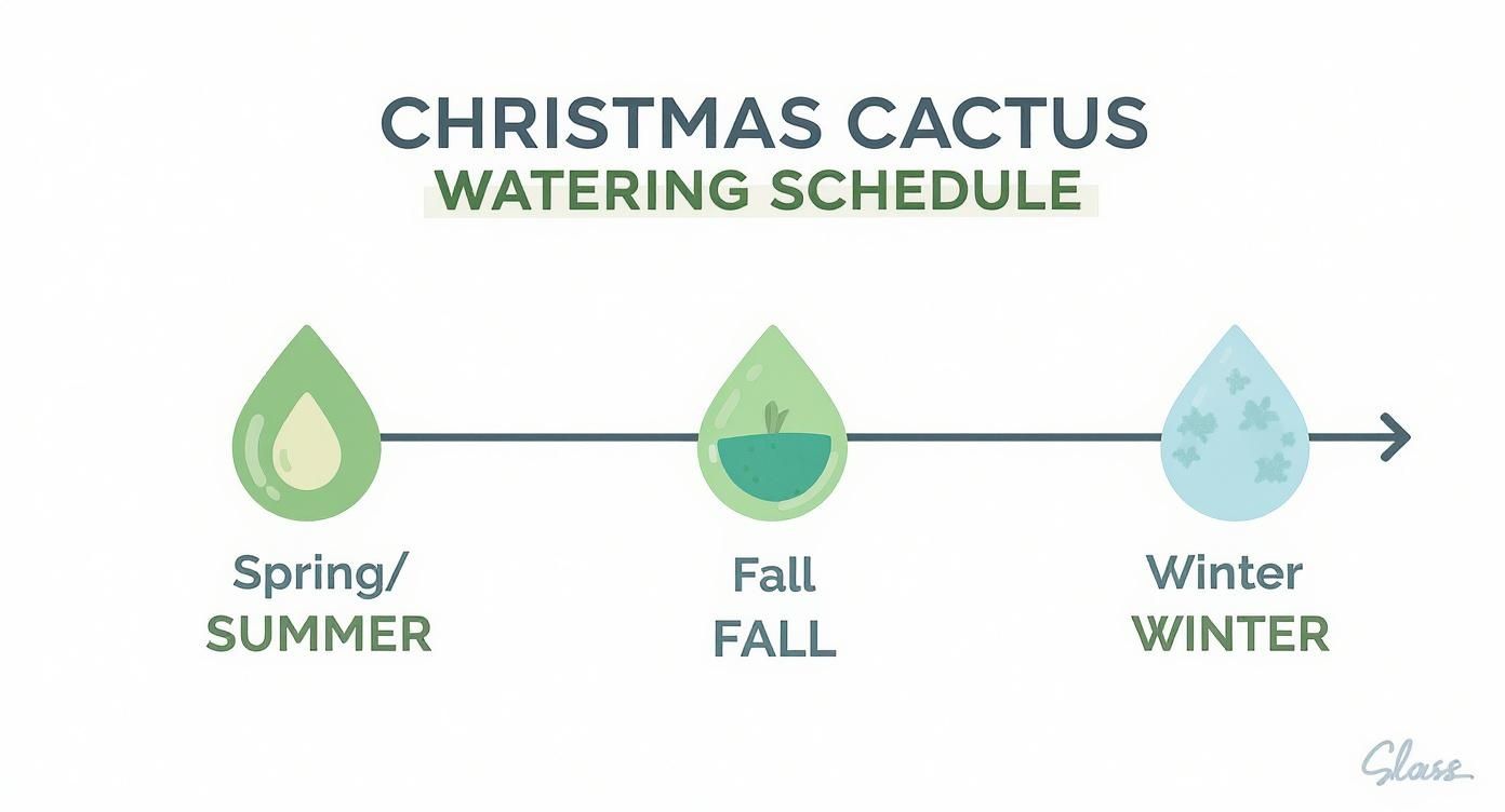 Infographic about caring for christmas cactus plants