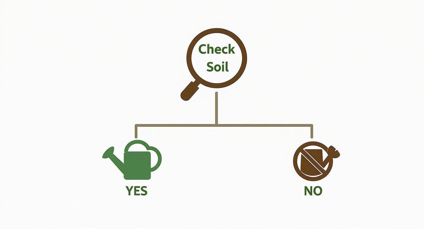 Infographic about how much water for a succulent