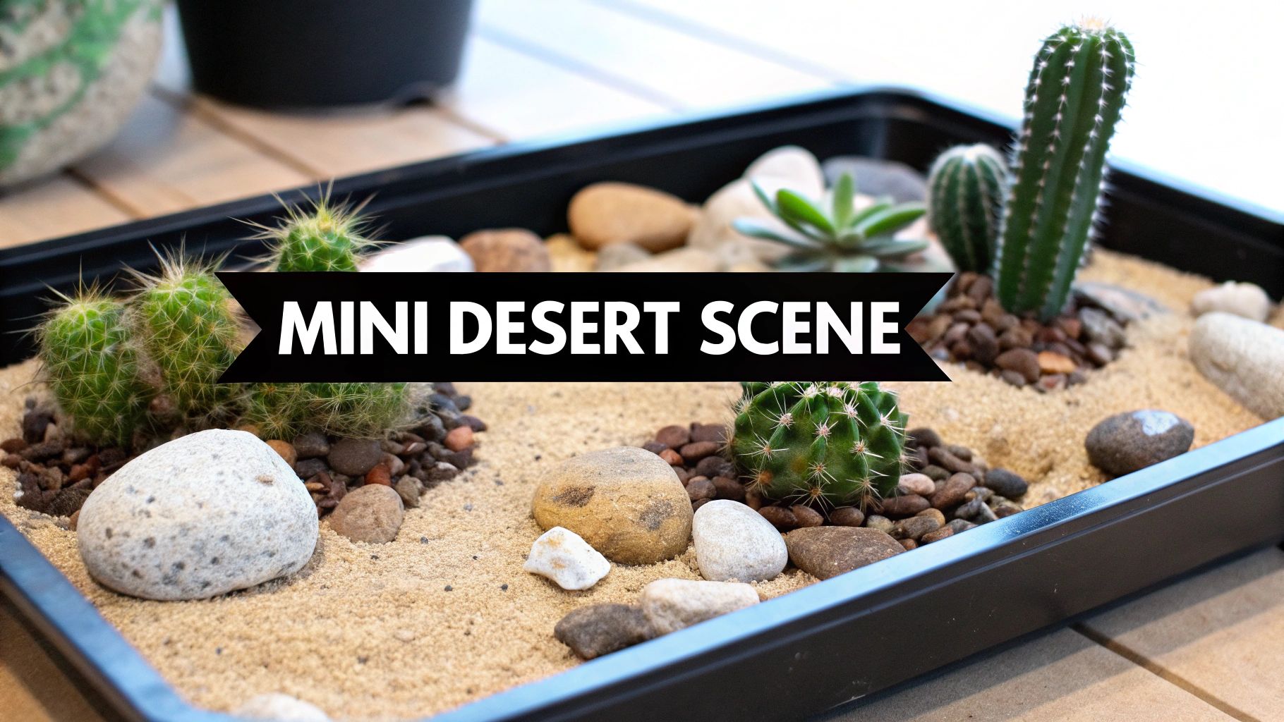 Miniature Cactus Rock Garden
