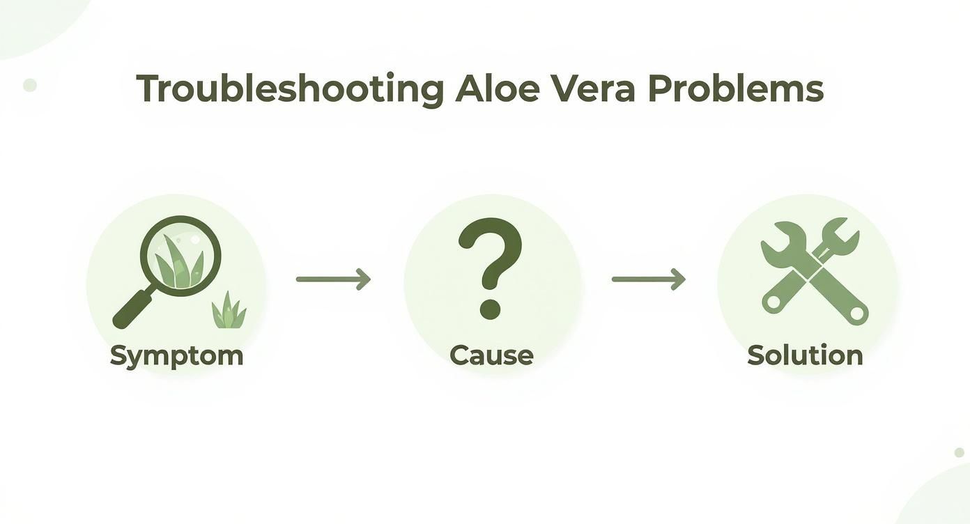 Infographic about care of aloe vera plant