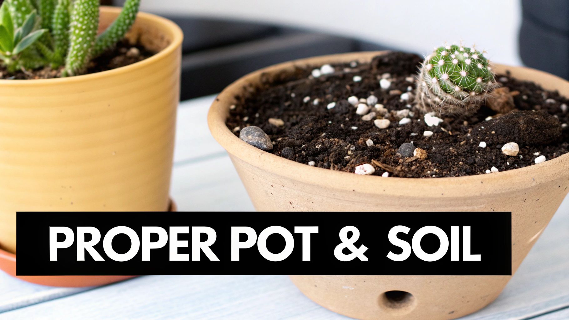 A healthy cactus thriving in a pot placed in a bright, sunny window.