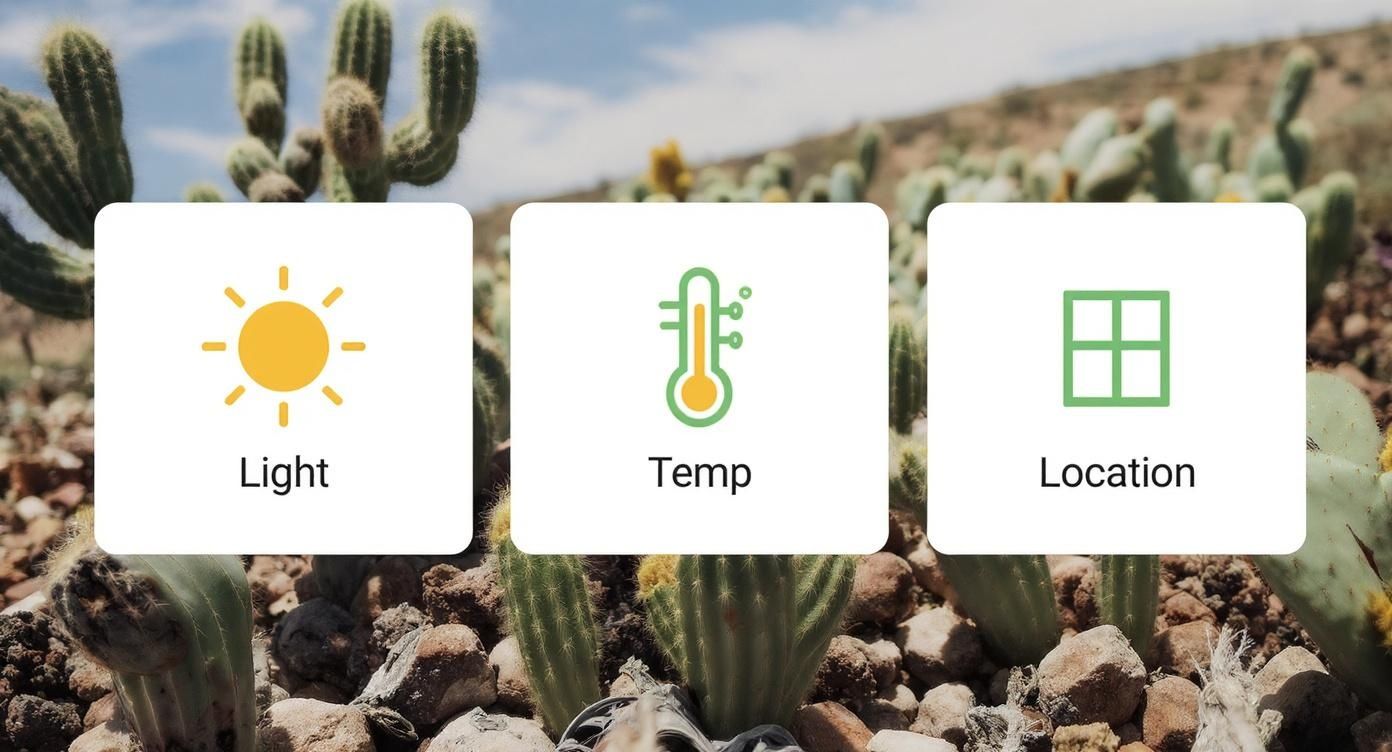 Infographic about old man cactus care