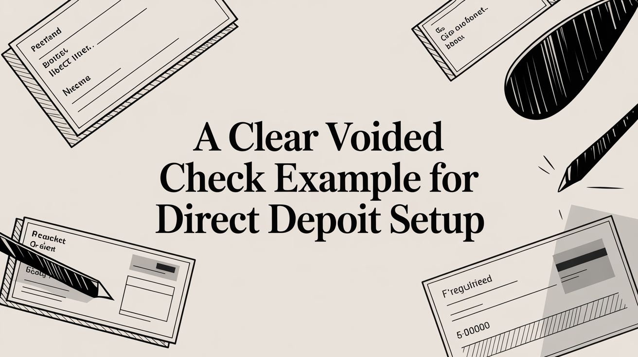 A Clear Voided Check Example for Direct Deposit Setup