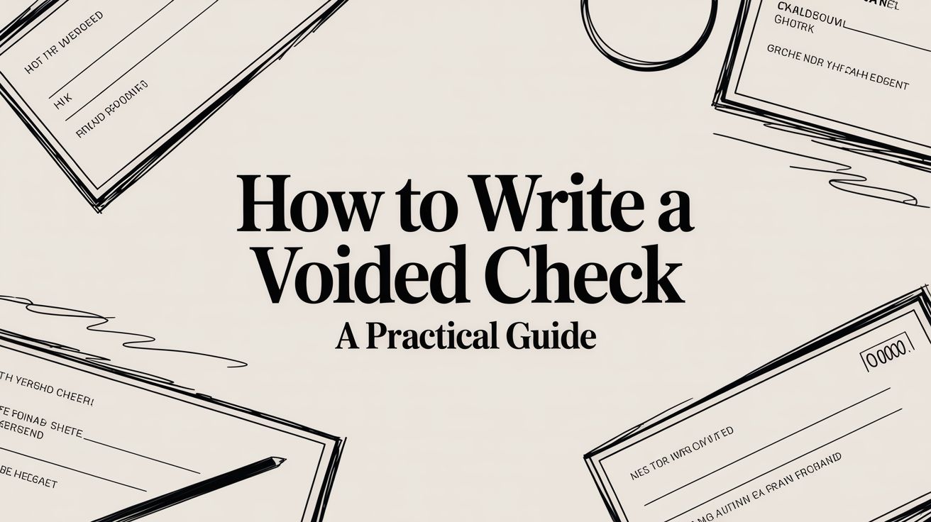 How to Write a Voided Check A Practical Guide
