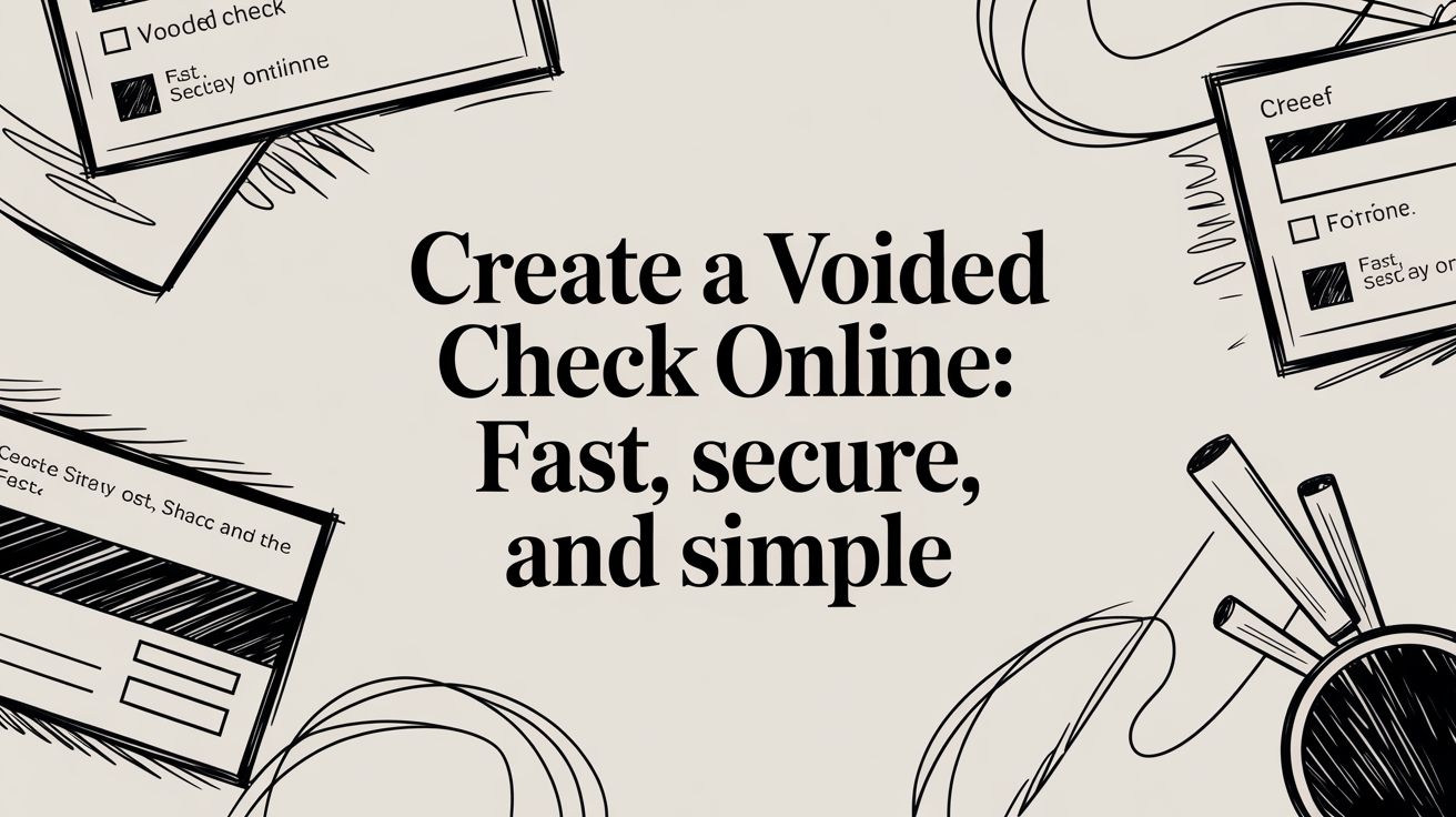 Create a voided check online: Fast, secure, and simple