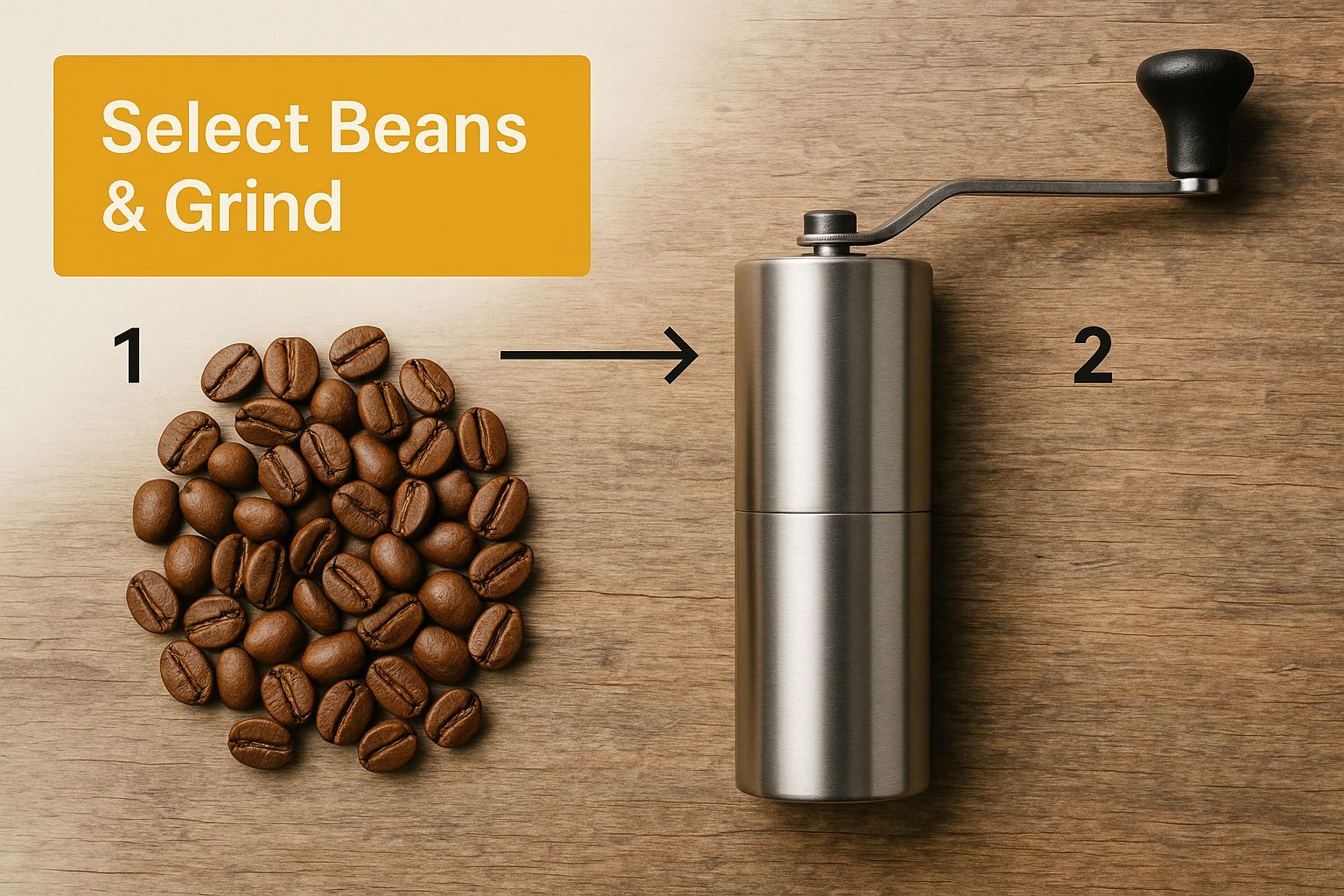 Infographic about how to make coffee without electricity