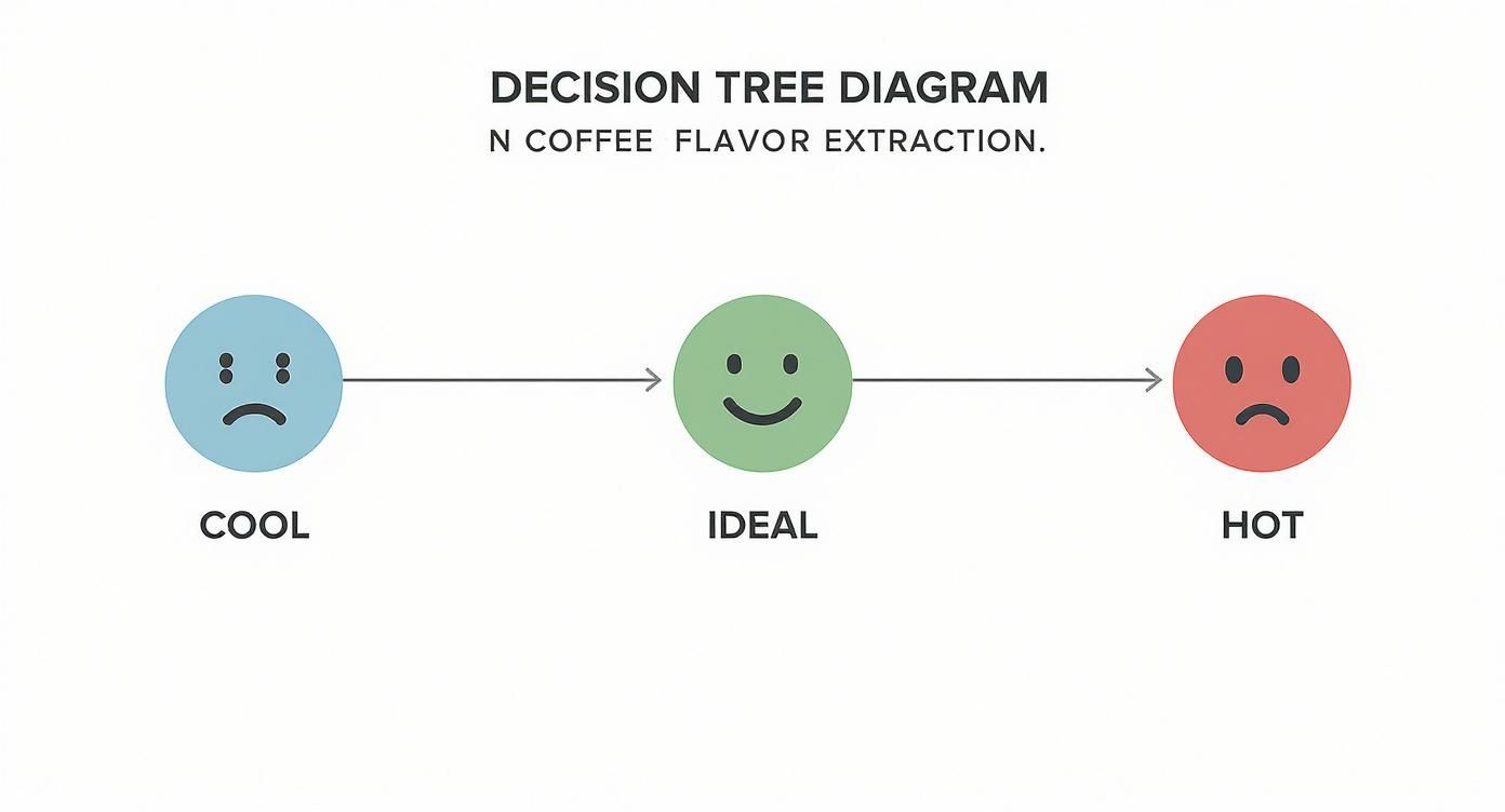 Infographic about best water temperature for brewing coffee