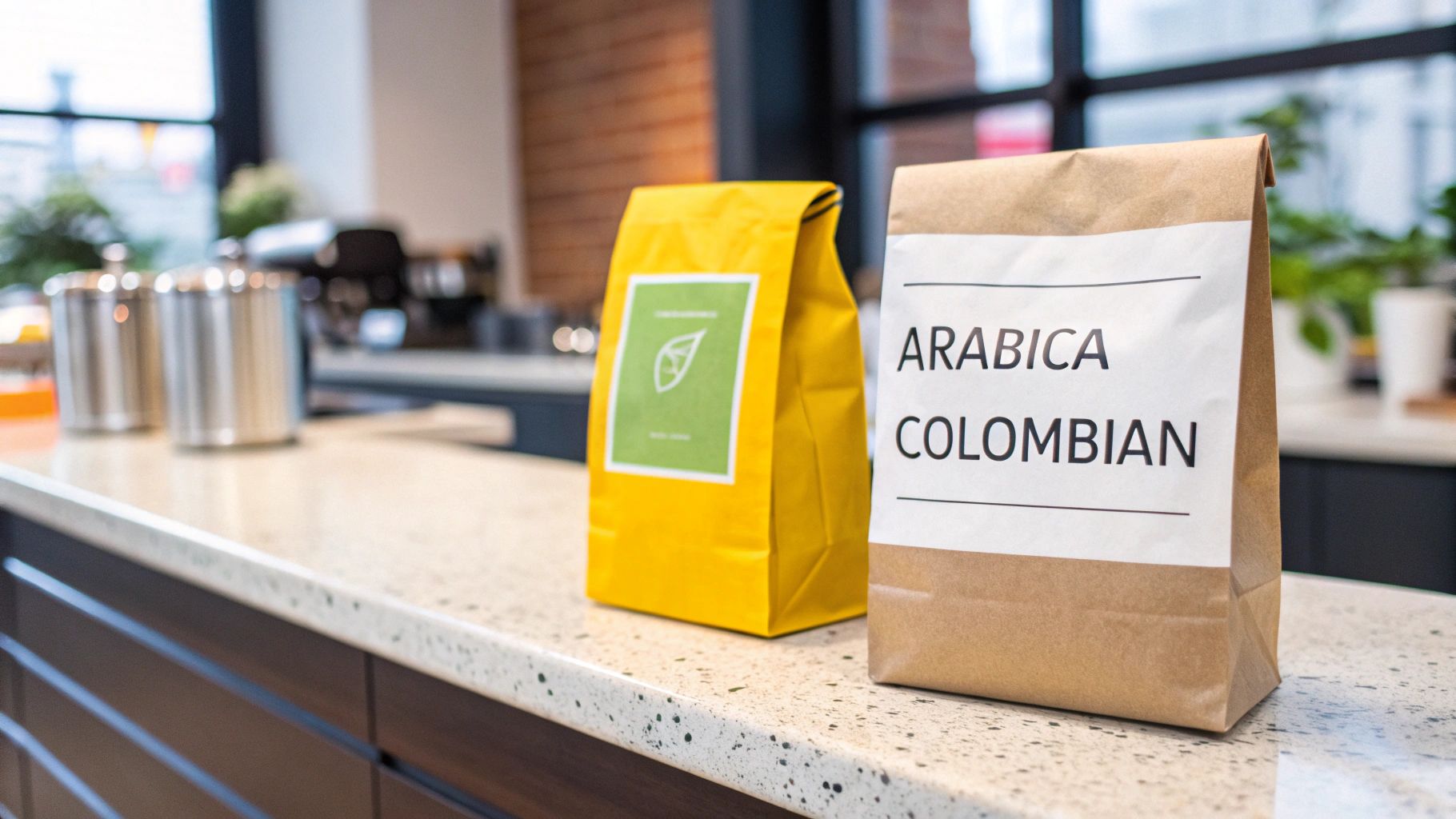 A close-up of roasted coffee beans, showcasing their rich brown color and texture.