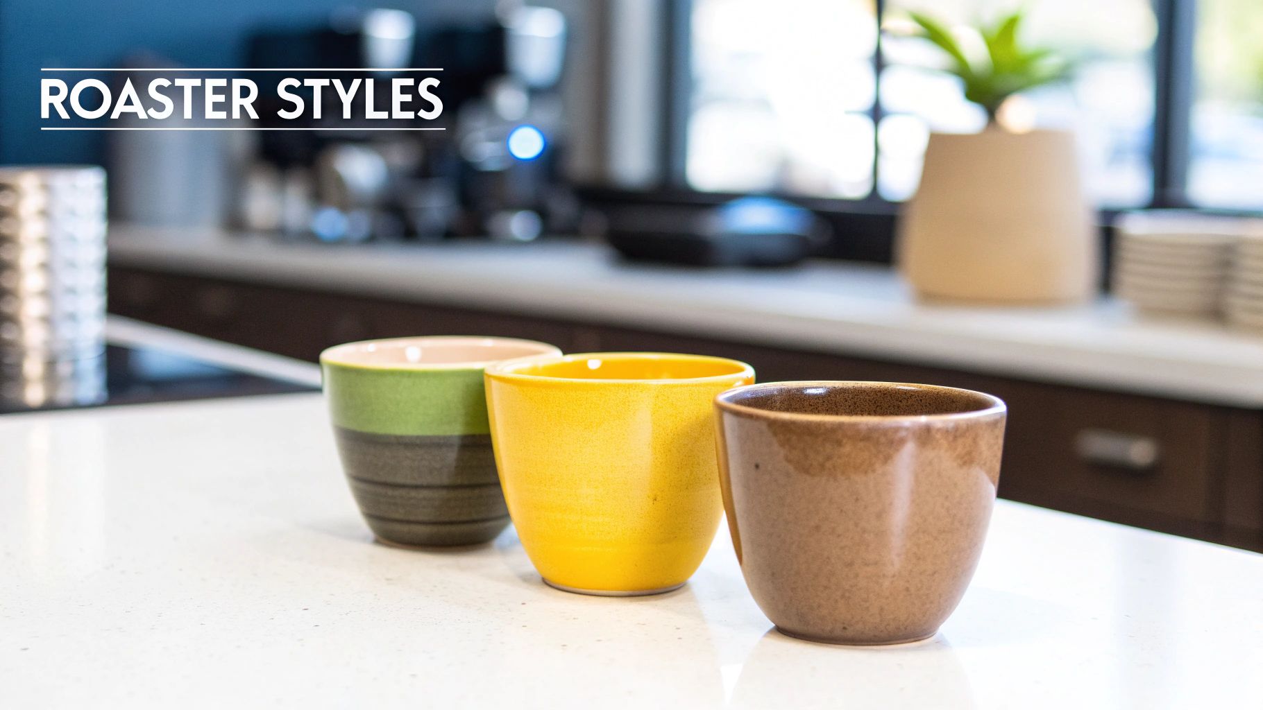 A collection of three different styles of coffee bags, representing different roaster philosophies.