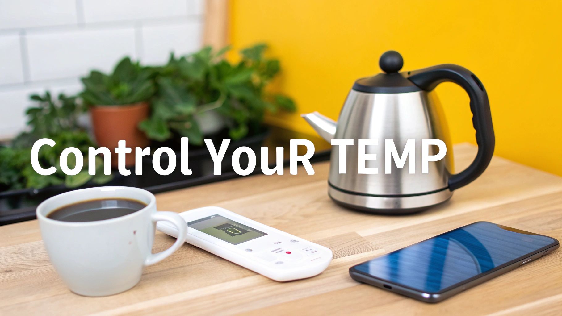 A person using a digital thermometer to check the water temperature in a kettle.