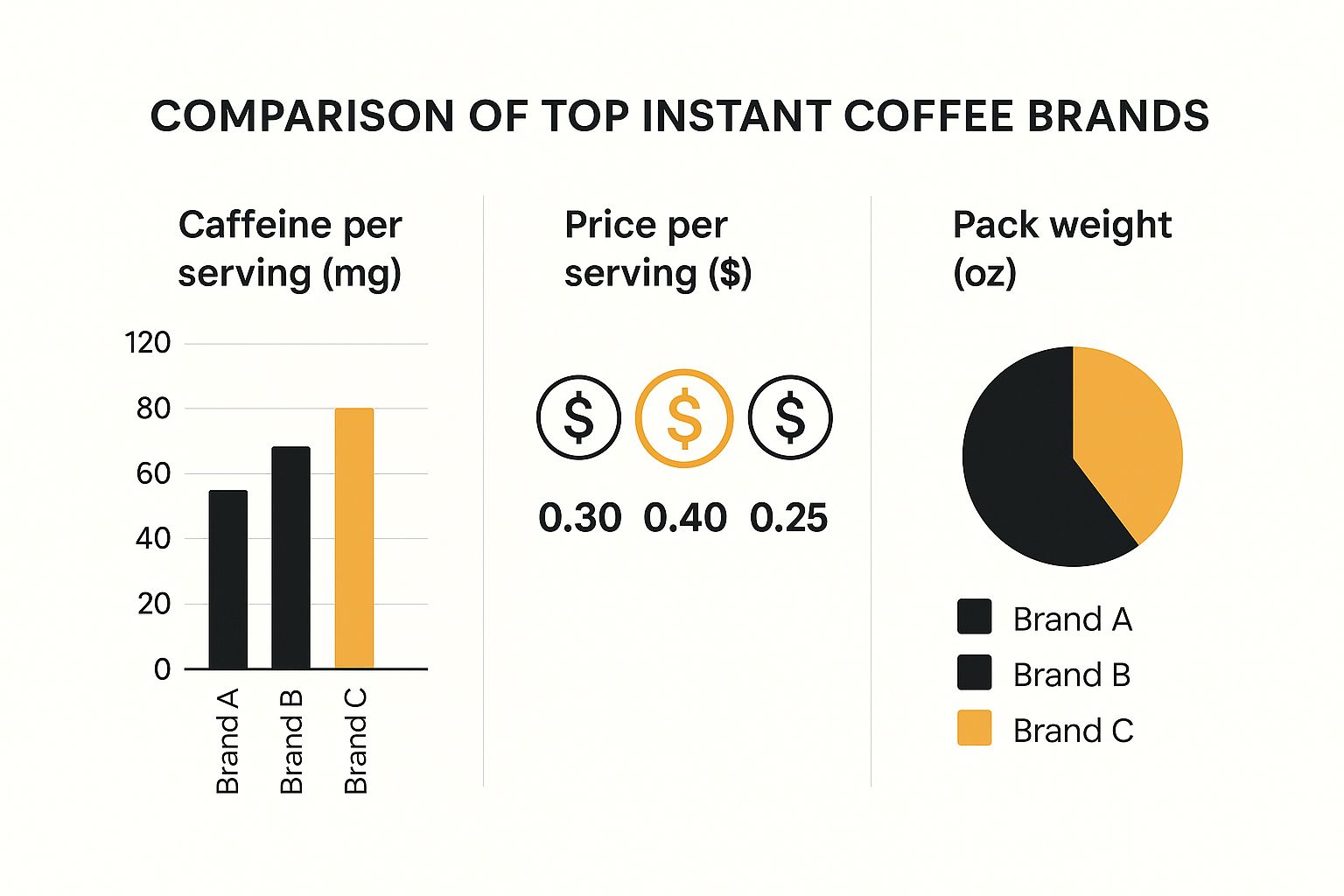 Infographic about best instant coffee for camping