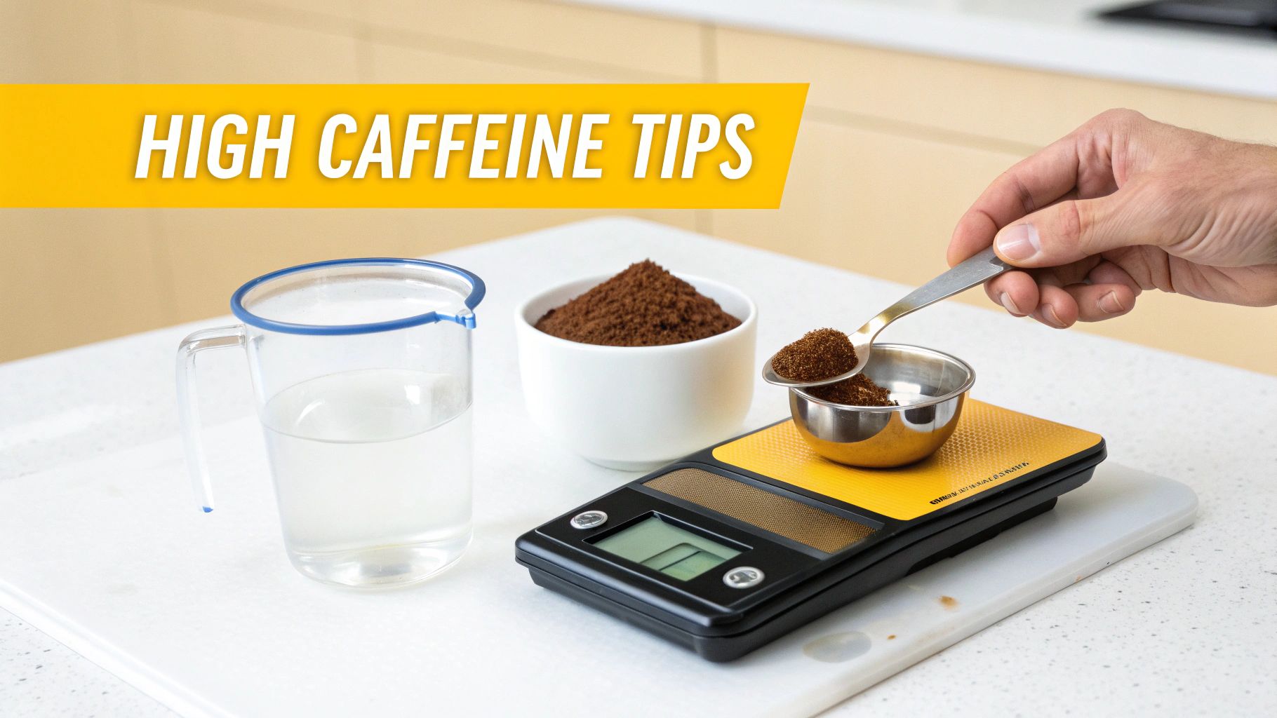 High caffeine instant coffee