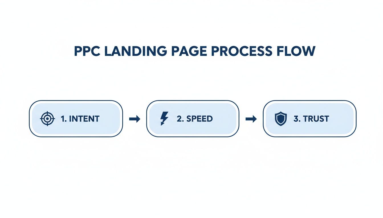 Infographic about pay per click landing page
