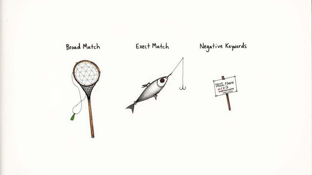 A person using a laptop with keyword research graphs on the screen