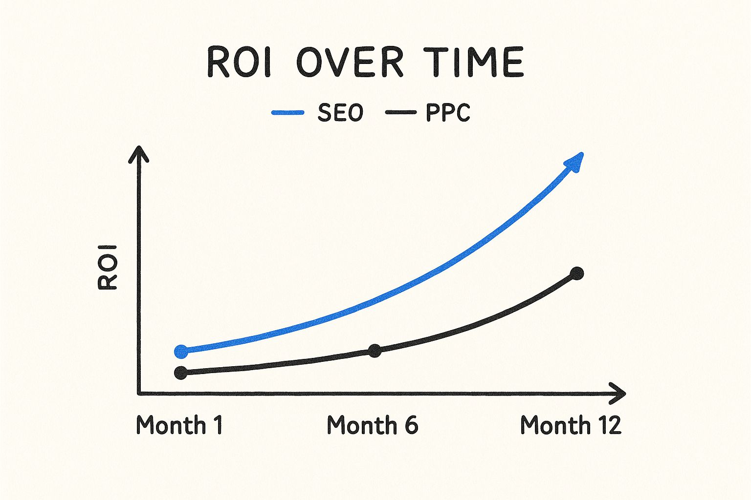 Infographic about natural search vs paid search