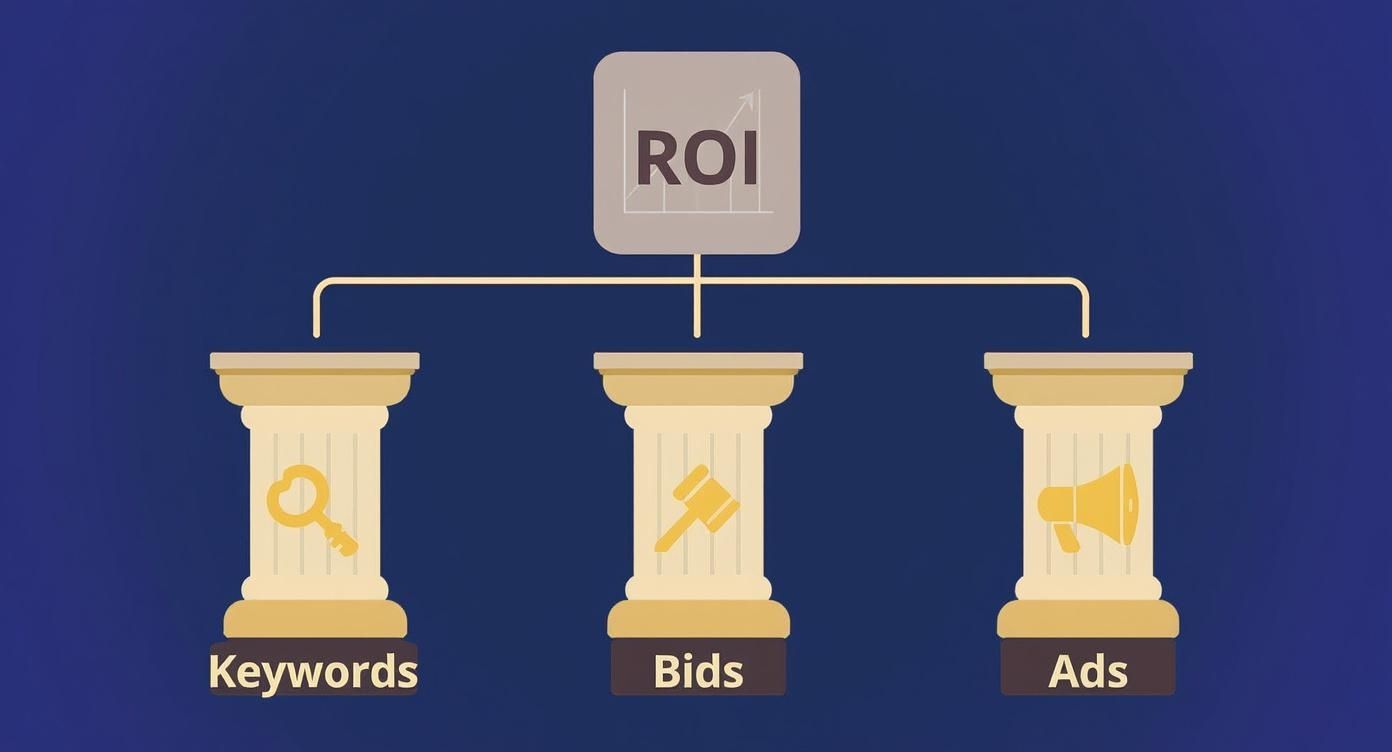 Infographic about paid search optimization