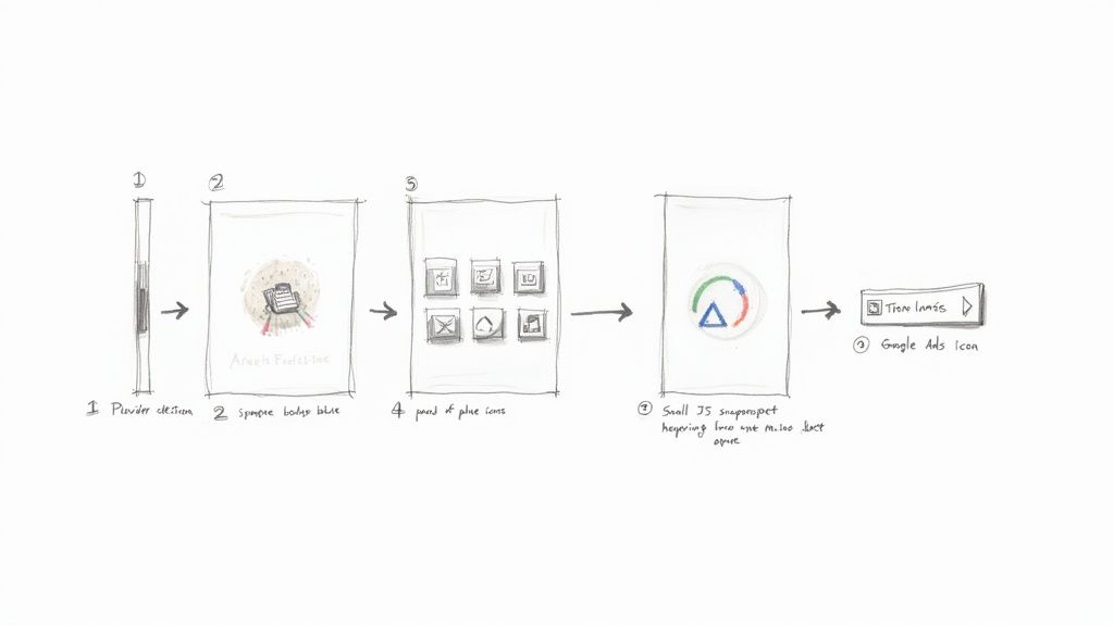 A person working on a laptop with charts and graphs, representing setting up marketing analytics.