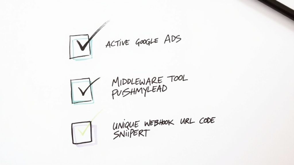 Checklist for webhooks google ads integration