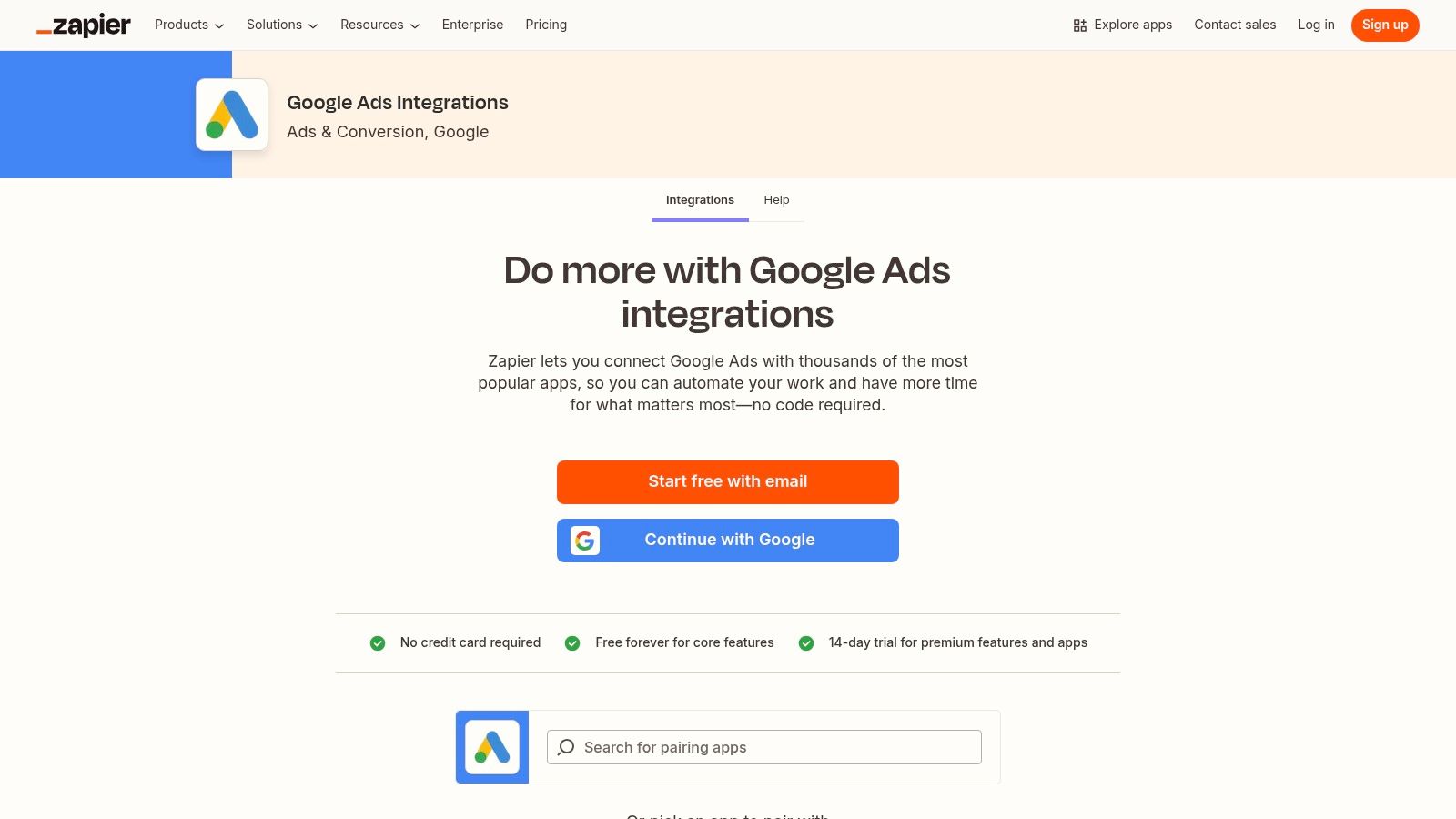 Zapier (Google Ads Integrations)