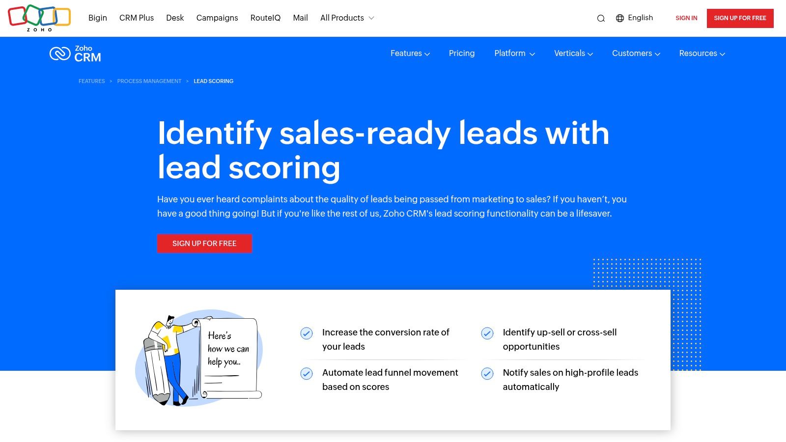 Zoho CRM – Lead Scoring