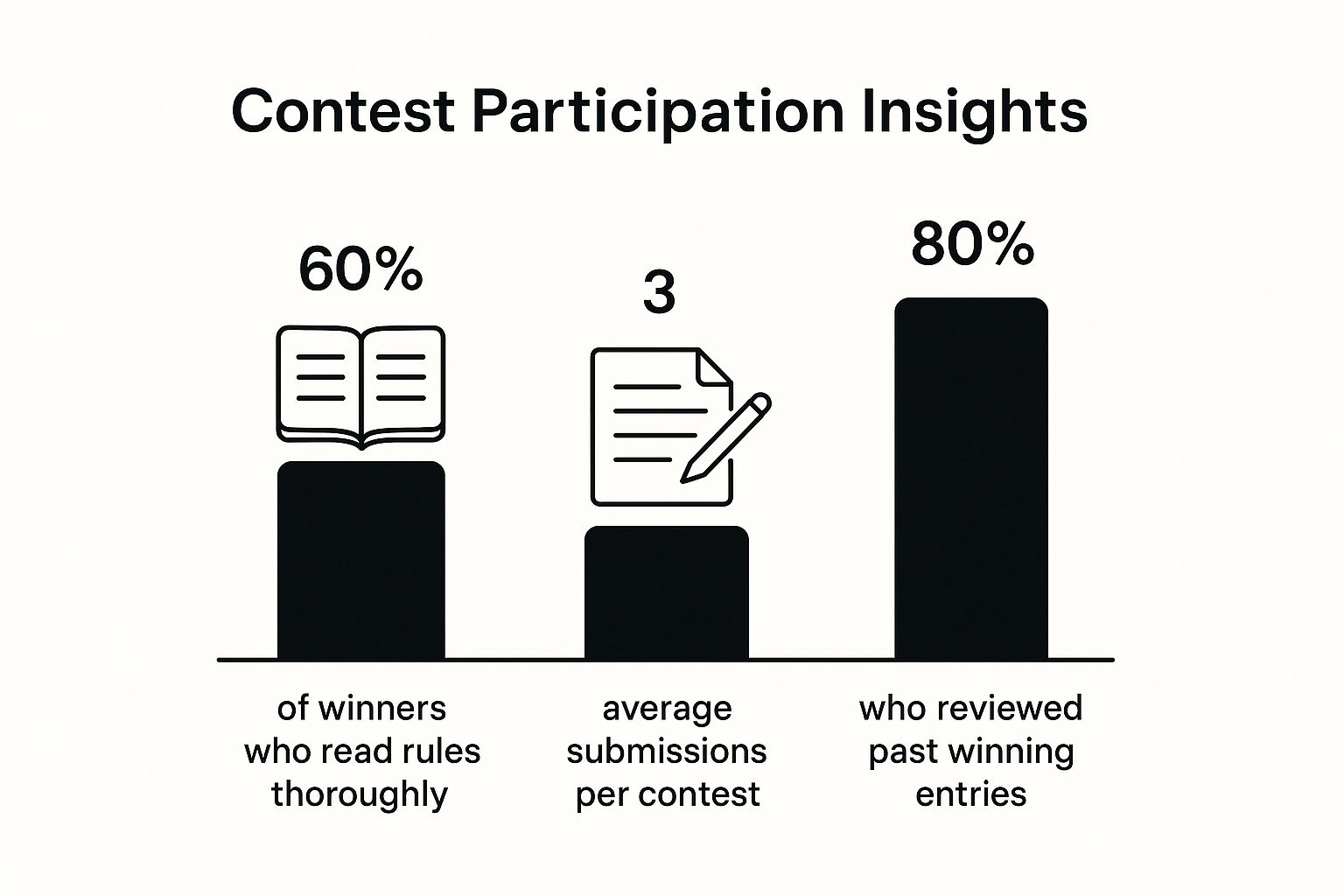 Infographic about how to win contests