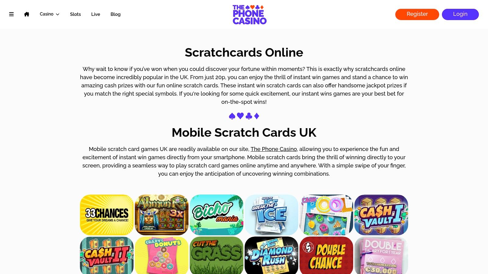 The Phone Casino – Online Scratchcards