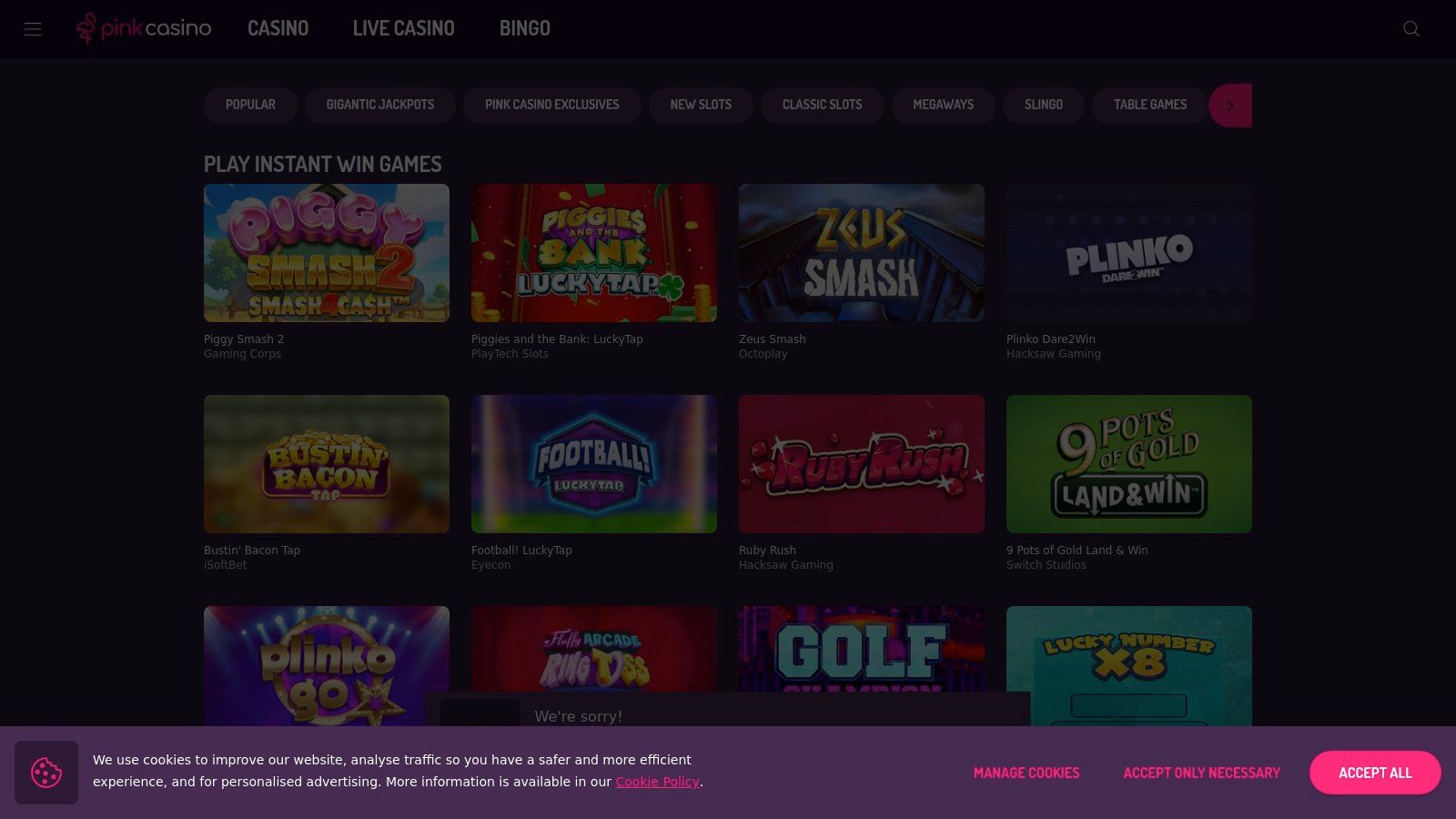 Pink Casino – Instant Win Games