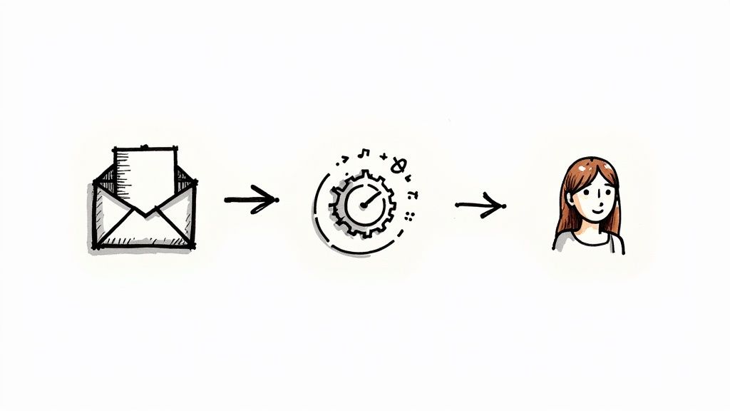 Ein Team arbeitet gemeinsam an einem Laptop in einem modernen Büro und plant die nächsten Schritte zur Digitalisierung.