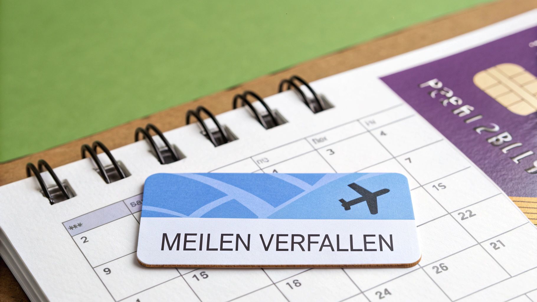 Eine Person hält eine Kreditkarte und eine Vielfliegerkarte in der Hand, wobei eine davon durchgestrichen ist, um den Verlust des Meilenschutzes darzustellen.