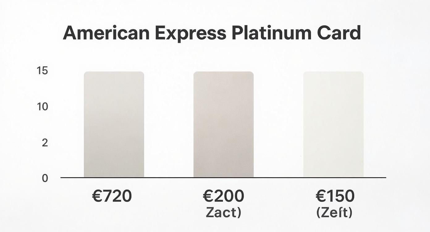 Infographic about amex platinum: kosten