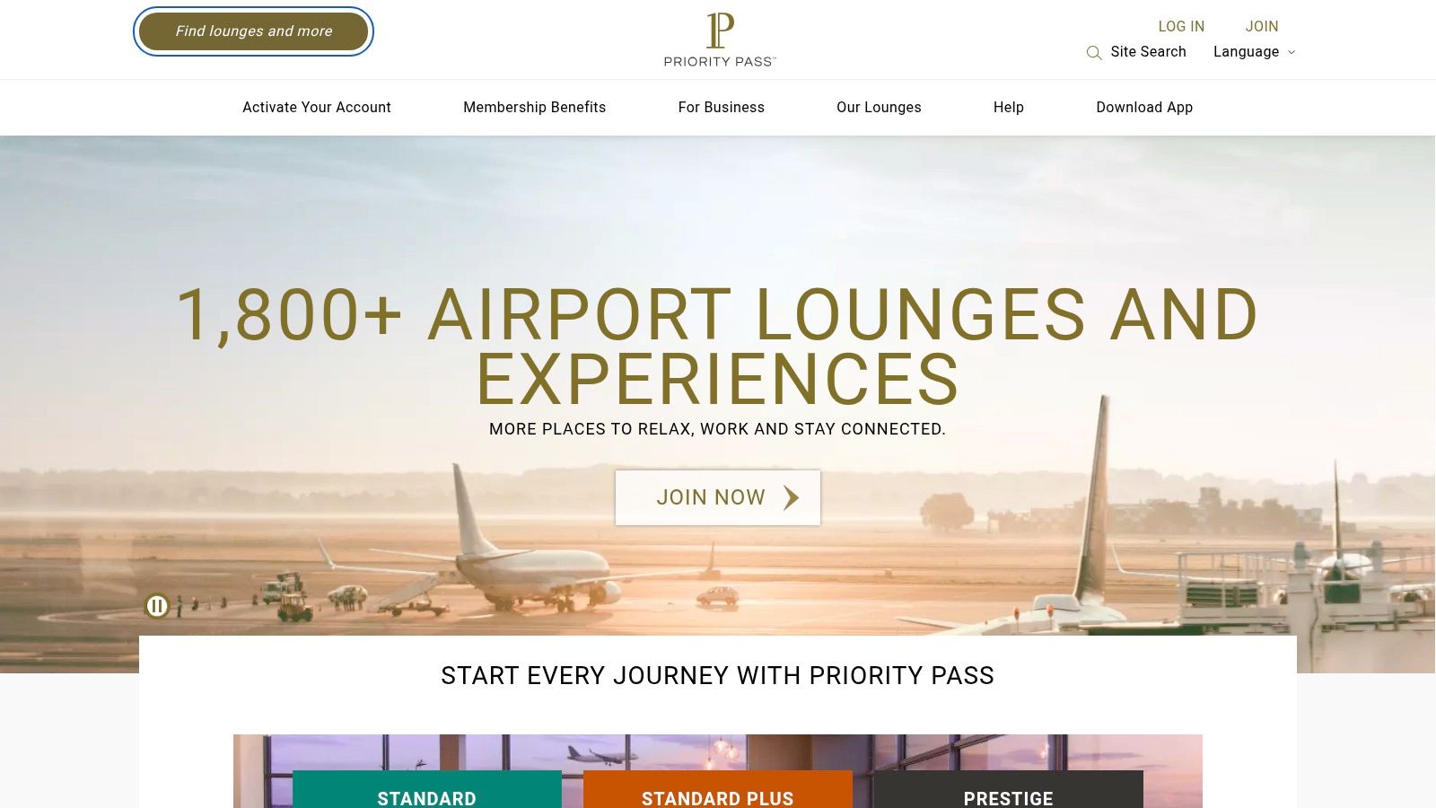 Offizielle Website von Priority Pass mit Lounge-Suche für den Flughafen München